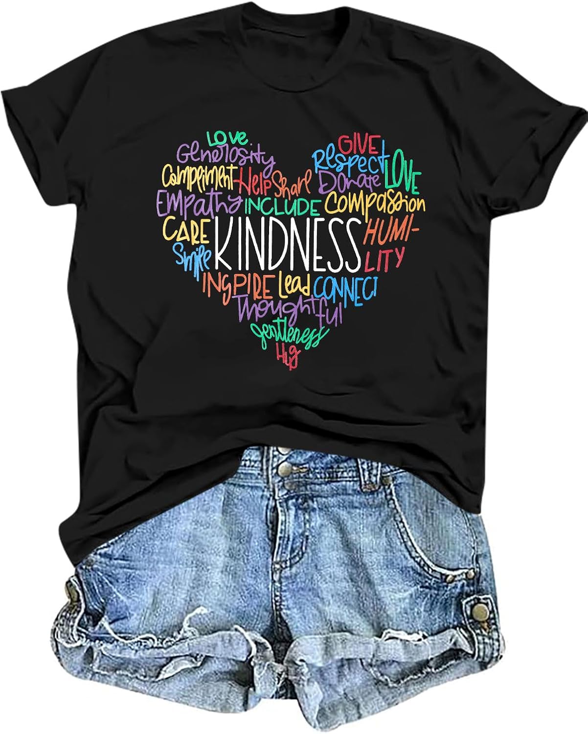Womens Kindness Graphic Cute Be Kind Inspirational - Adult & Kids T-Shirts, Sweatshirts & Hoodies apparel design preview 1