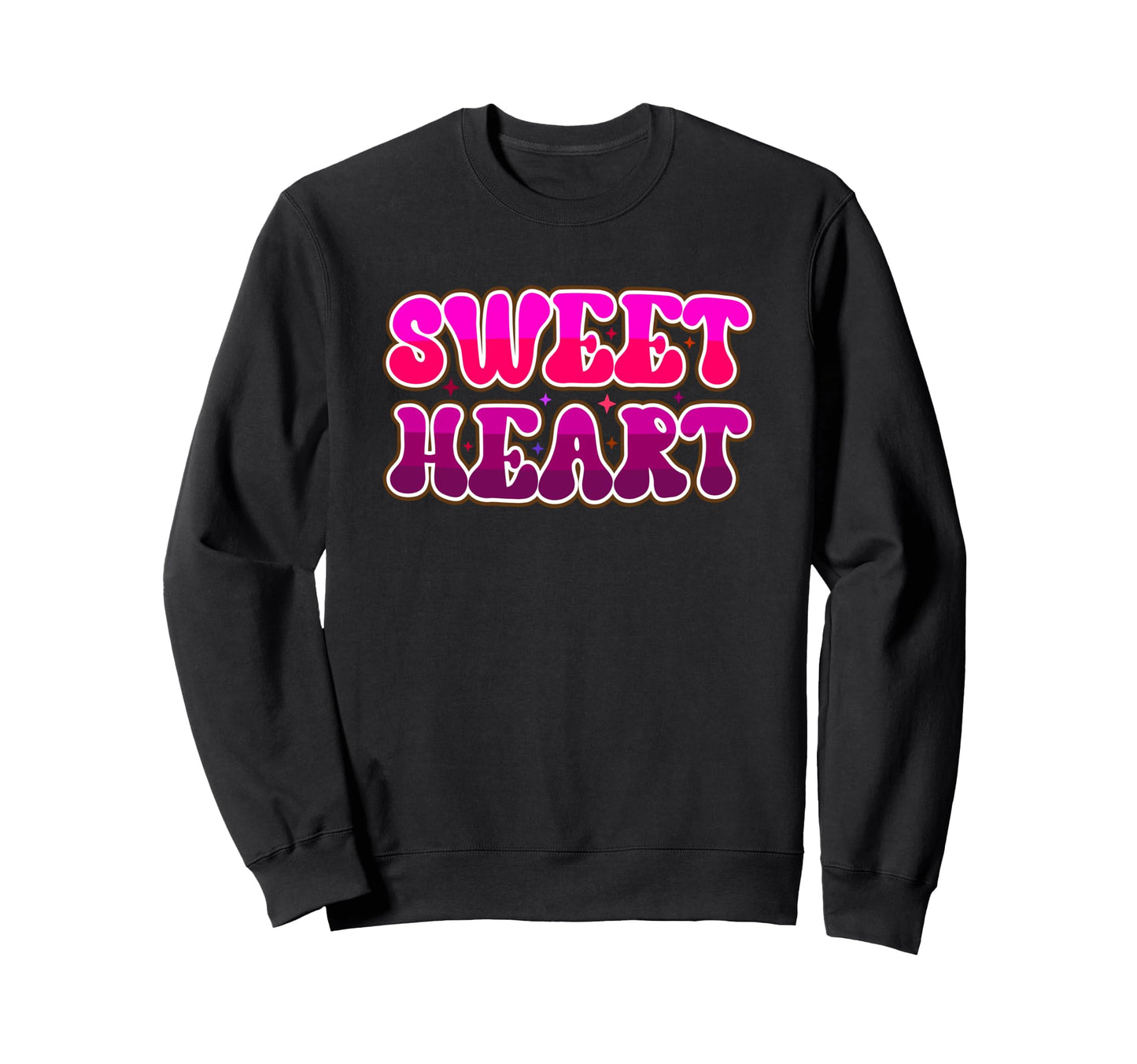 Sweetheart Groovy Sweetheart Text Sweatshirt - Unique Graphic Men Women - T-Shirt, Sweatshirt, Hoodie