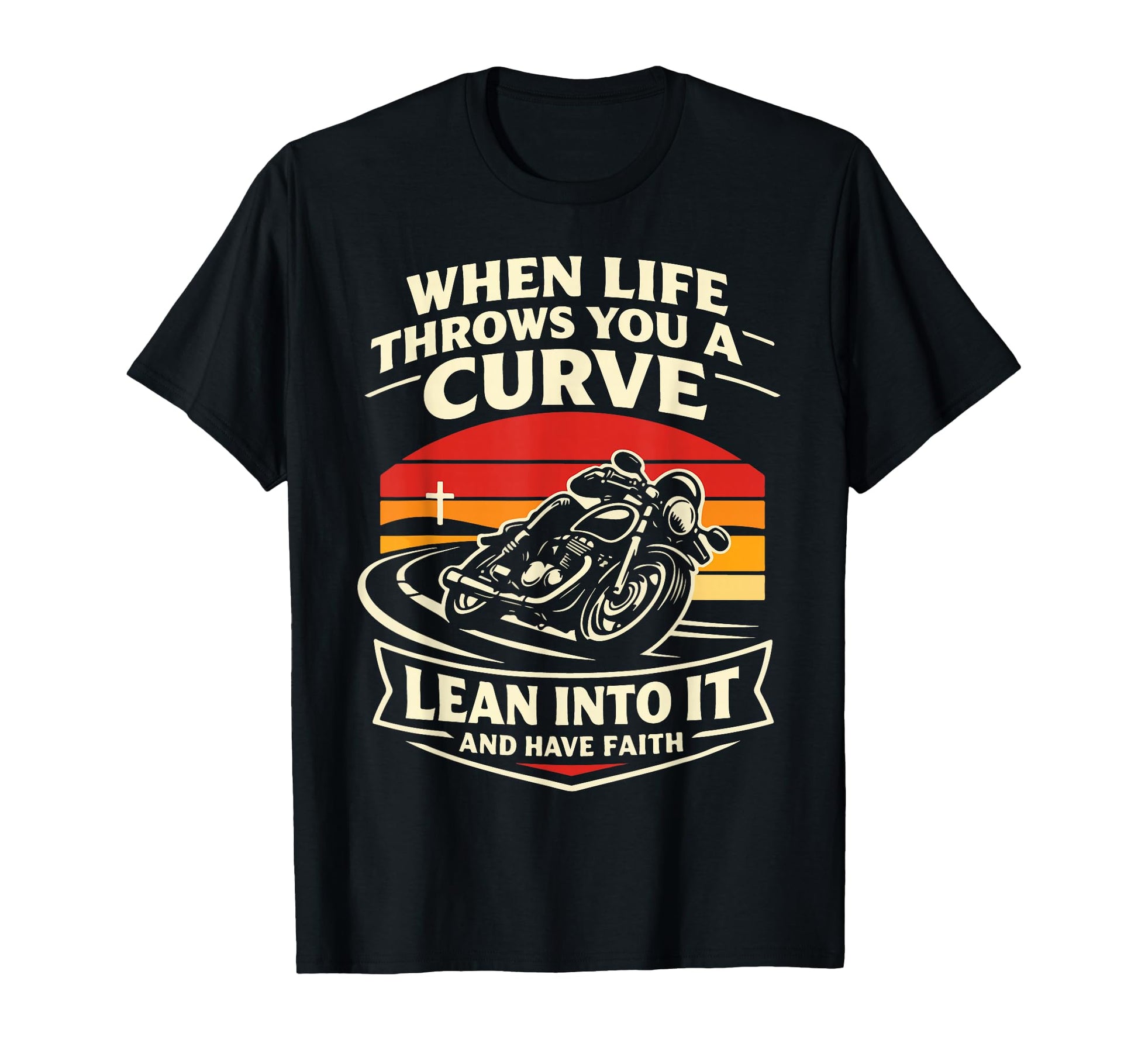 Christian Motorcycle Biker When T-Shirt - Fun Novelty Design for Adults - T-Shirt, Sweatshirt, Hoodie
