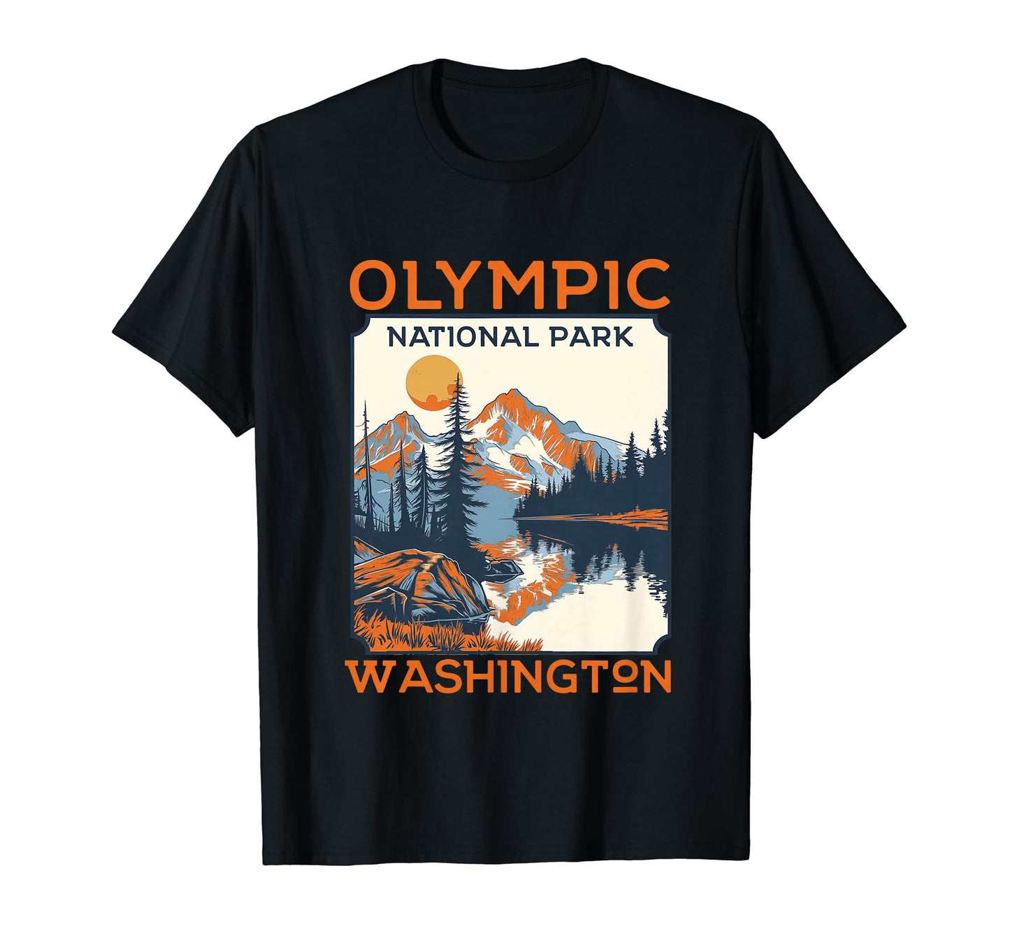 Olympic Usa National Park Washington T-Shirt - Custom Art Print Unisex - T-Shirt, Sweatshirt, Hoodie