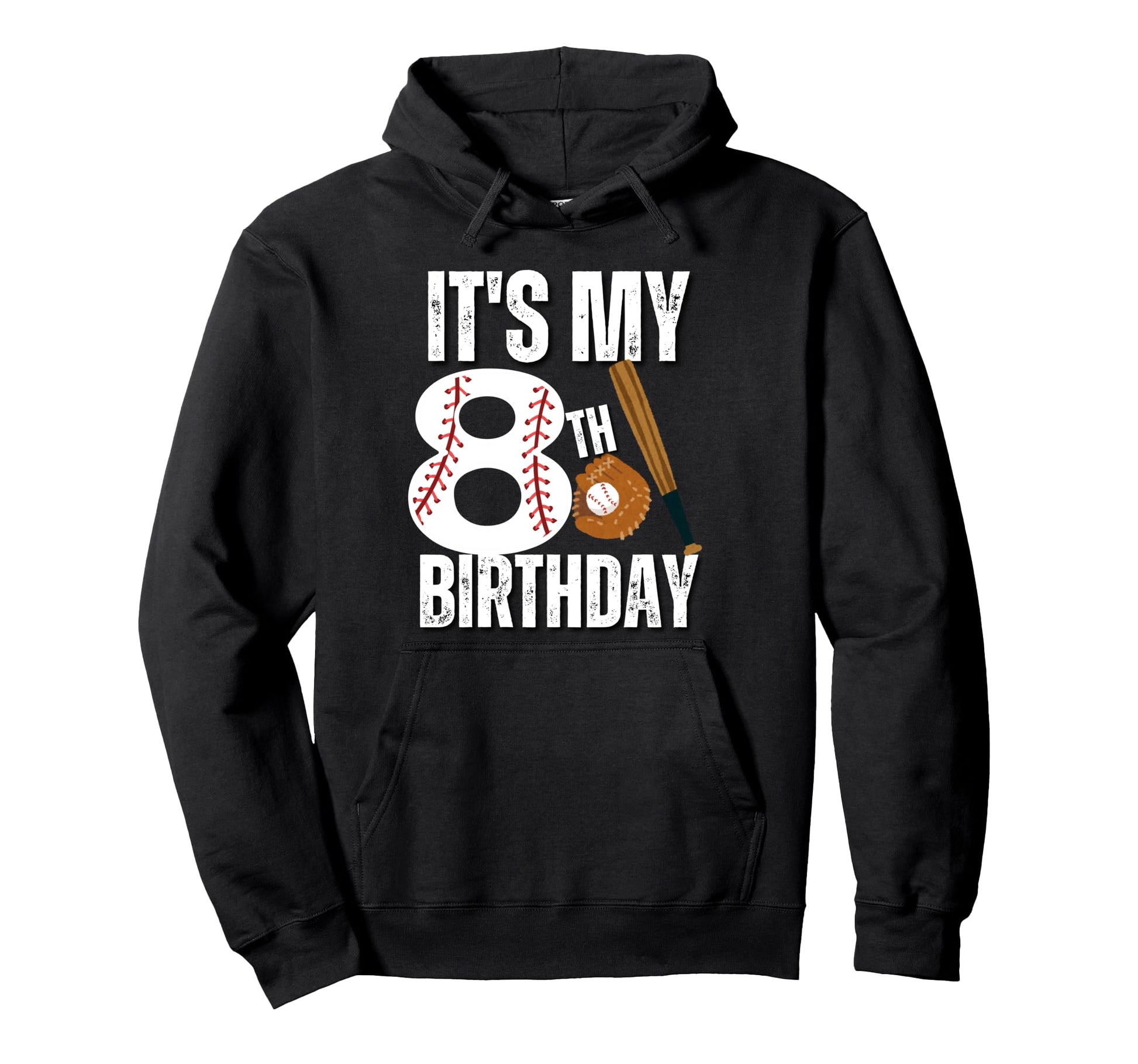 Its My 8Th Birthday Baseball Player 8Th Hoodie - Novelty Apparel Unisex - T-Shirt, Sweatshirt, Hoodie