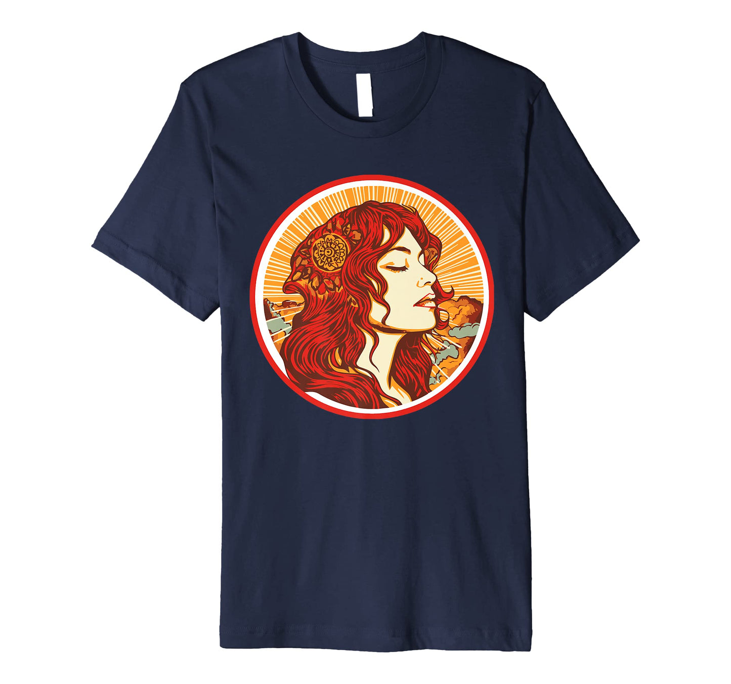 Groovy Mountain Mama Hippie 60S T-Shirt - Custom Art Print for Adults - T-Shirt, Sweatshirt, Hoodie
