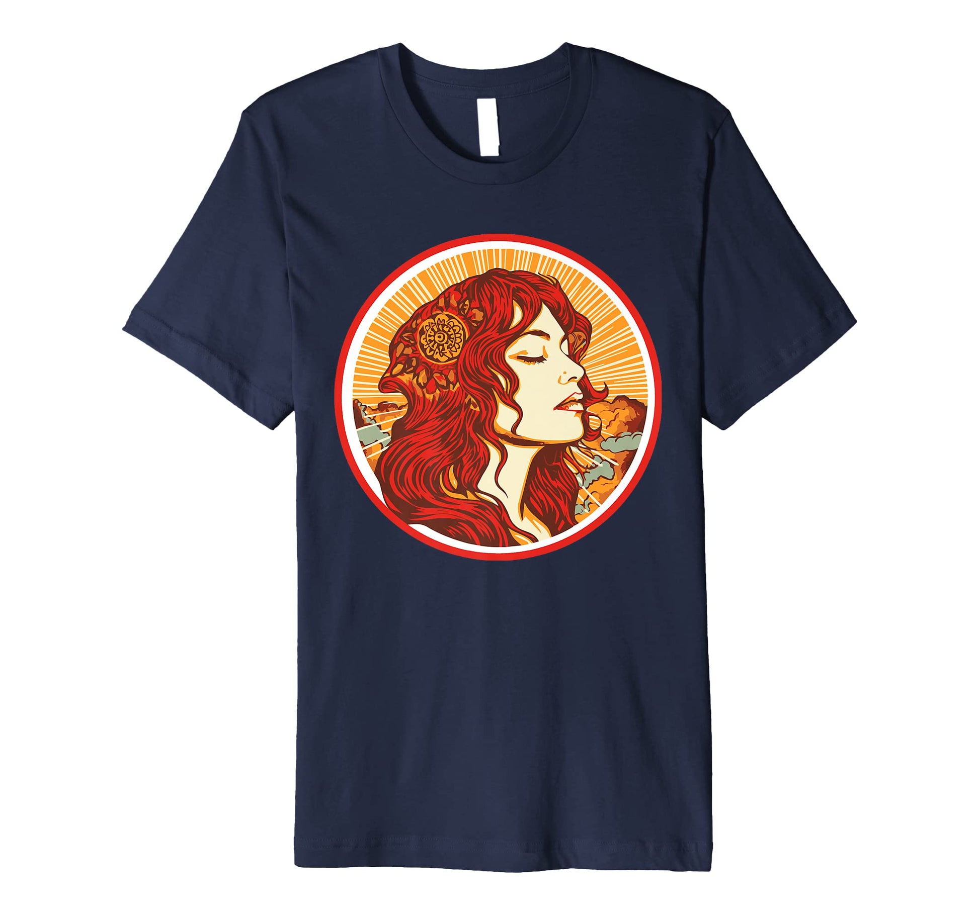 Groovy Mountain Mama Hippie 60S T-Shirt - Custom Art Print for Adults - T-Shirt, Sweatshirt, Hoodie