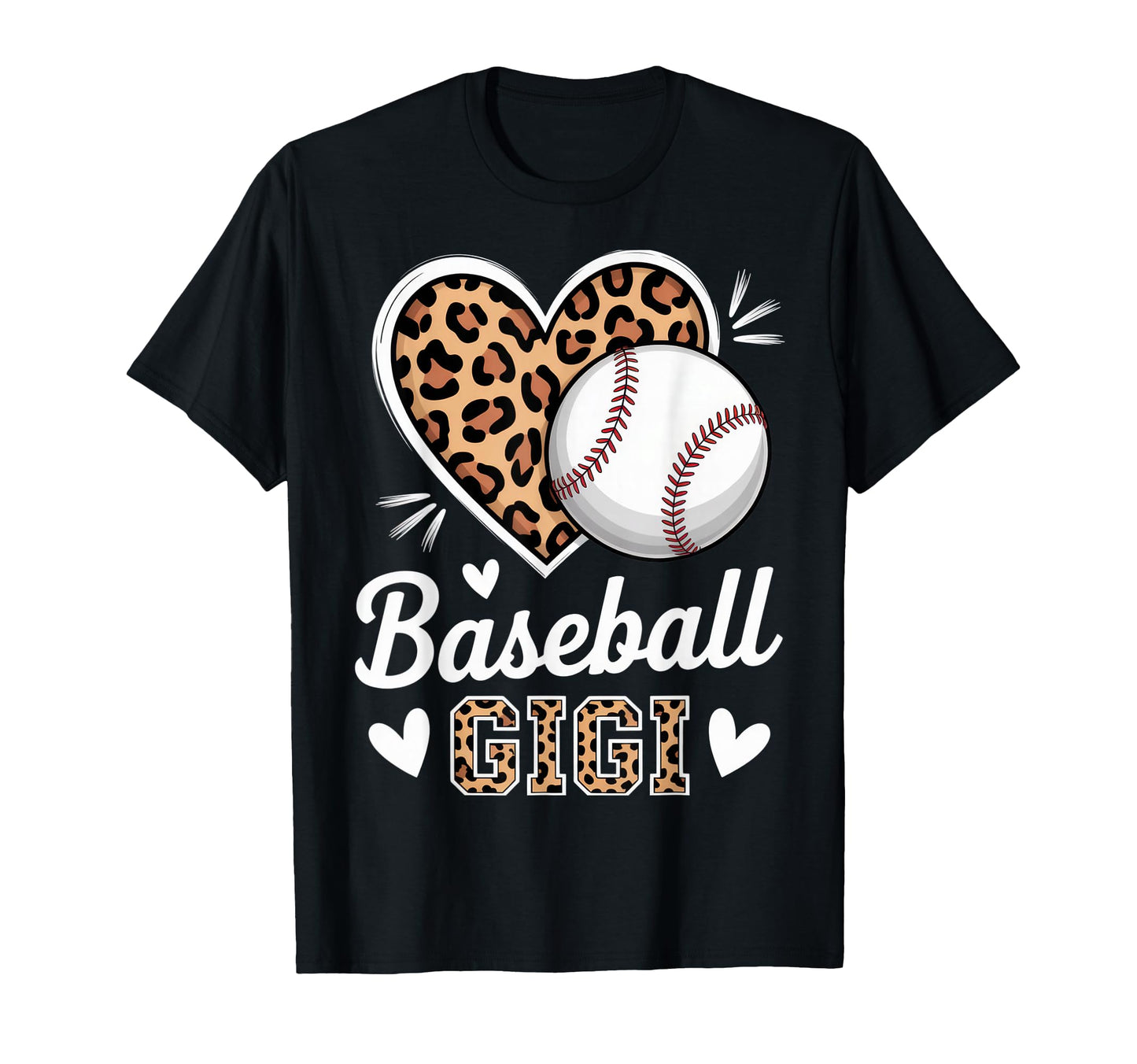 Baseball Gigi Leopard Heart Proud T-Shirt - Streetwear Style for Adults - T-Shirt, Sweatshirt, Hoodie