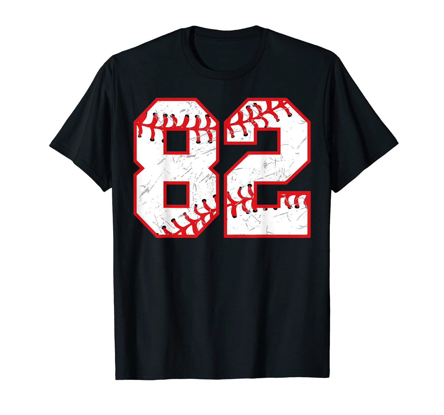 82 Birthday Baseball Theme Bday Party T-Shirt - Minimalist Print Unisex - T-Shirt, Sweatshirt, Hoodie