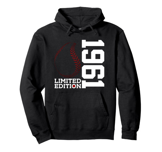 64Th Birthday Baseball 1961 Hoodie - Graphic Print Men Women - T-Shirt, Sweatshirt, Hoodie
