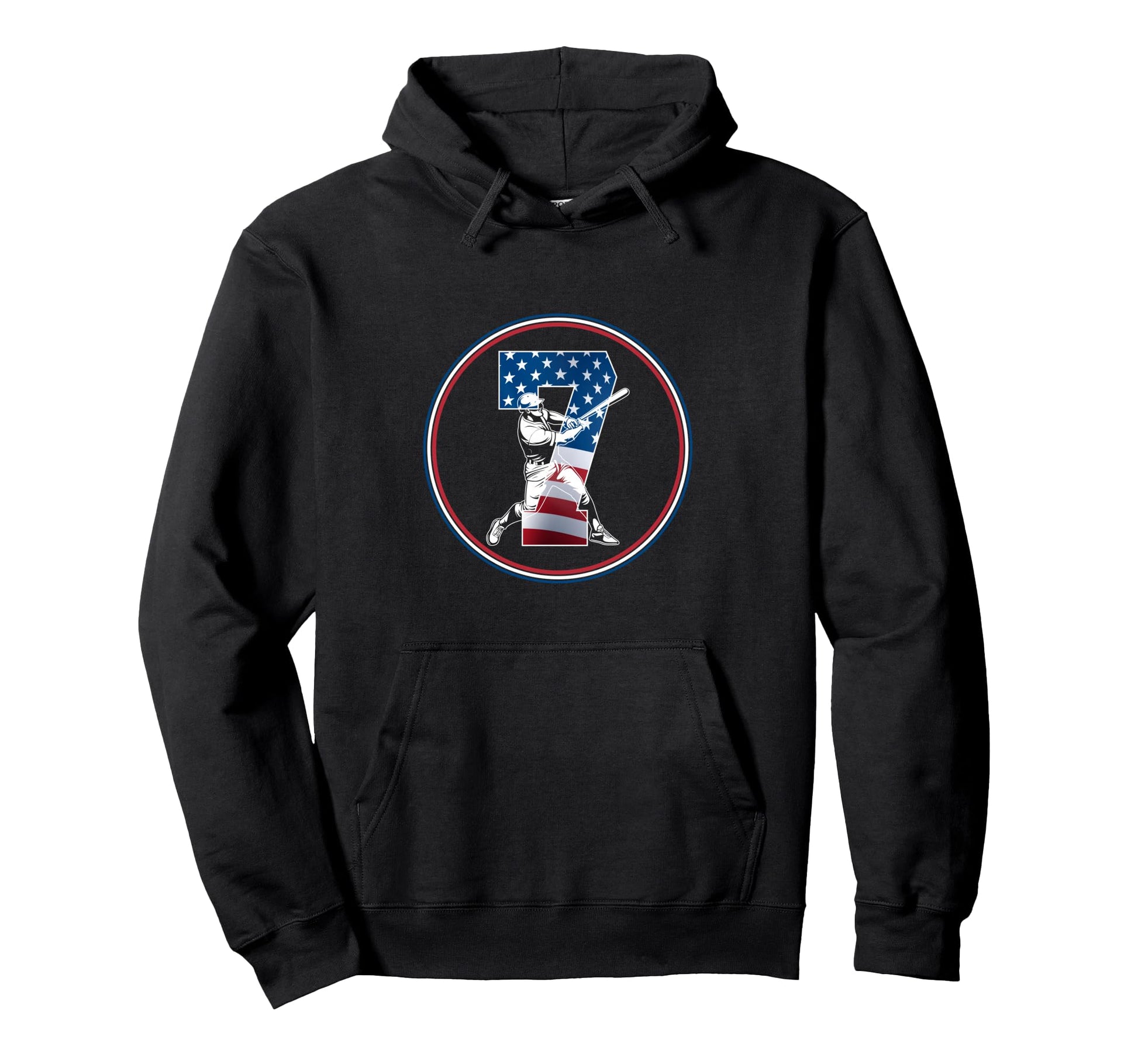 Number 7 Years Baseball 7Th Birthday Hoodie - Custom Art Print for Adults - T-Shirt, Sweatshirt, Hoodie
