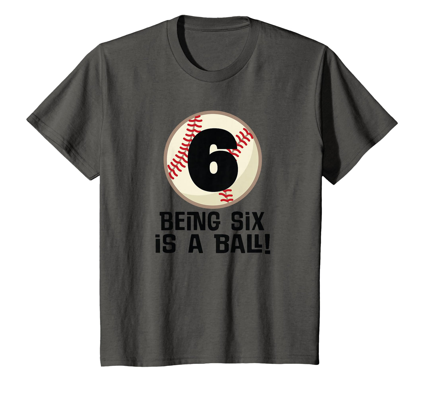 6Th Birthday Baseball Sports 6 T-Shirt - Fun Novelty Design for Adults - T-Shirt, Sweatshirt, Hoodie