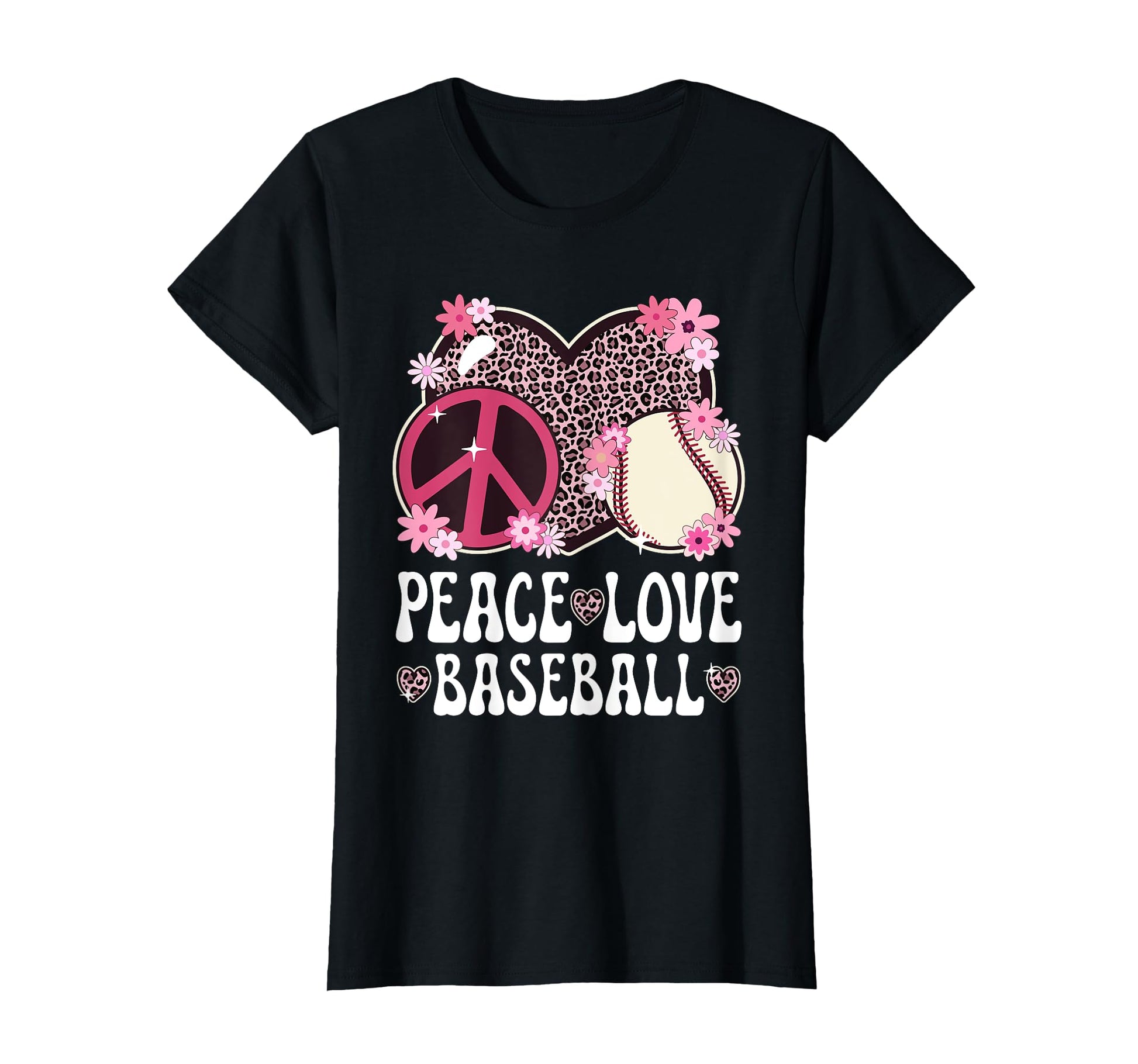 Peace Love Baseball Lover T-Shirt - Casual Everyday Wear for Adults - T-Shirt, Sweatshirt, Hoodie