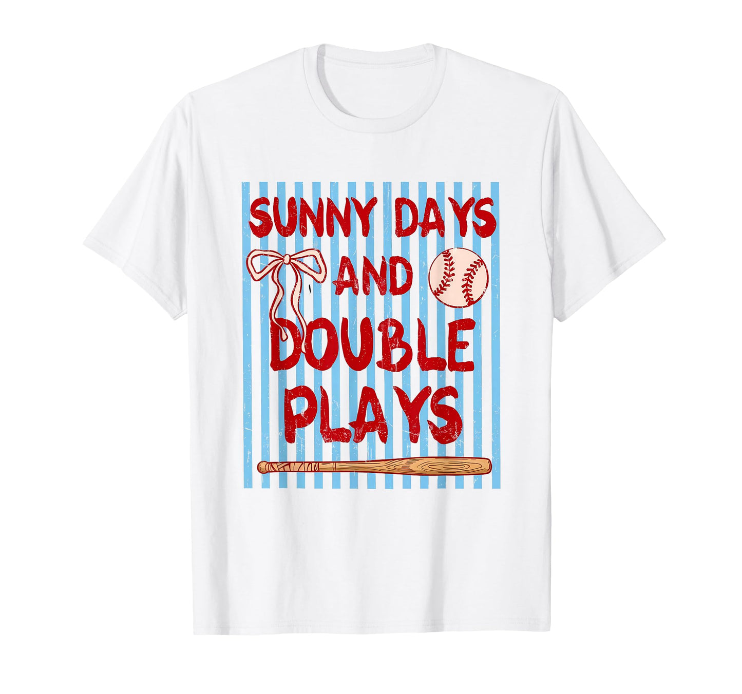 Sunny Days And Double Plays Baseball T-Shirt - Fun Novelty Design Unisex - T-Shirt, Sweatshirt, Hoodie