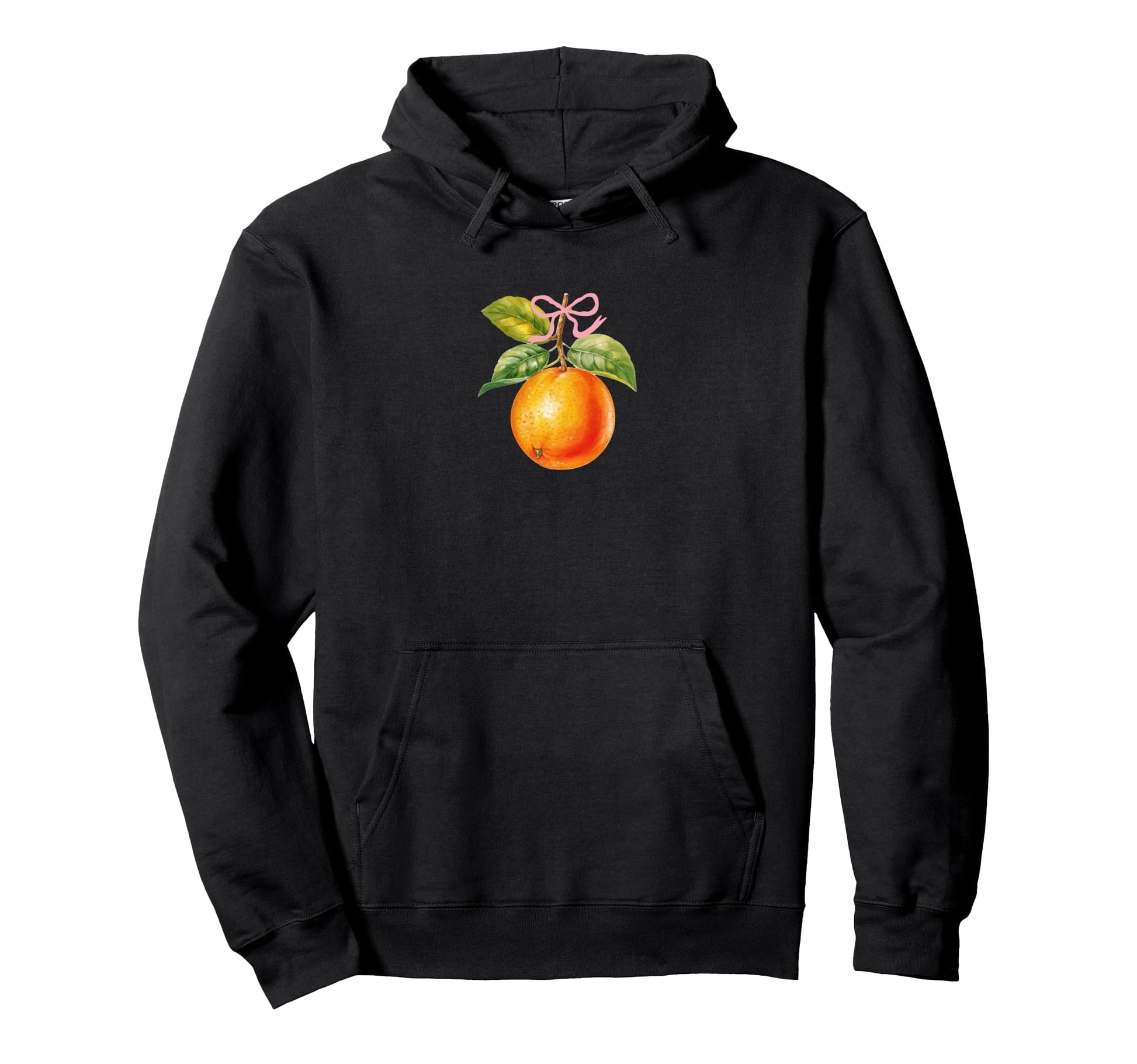 Orange Fruit Coquette Bow Oranges Boho Y2K Hoodie - Trendy Graphic Unisex - T-Shirt, Sweatshirt, Hoodie