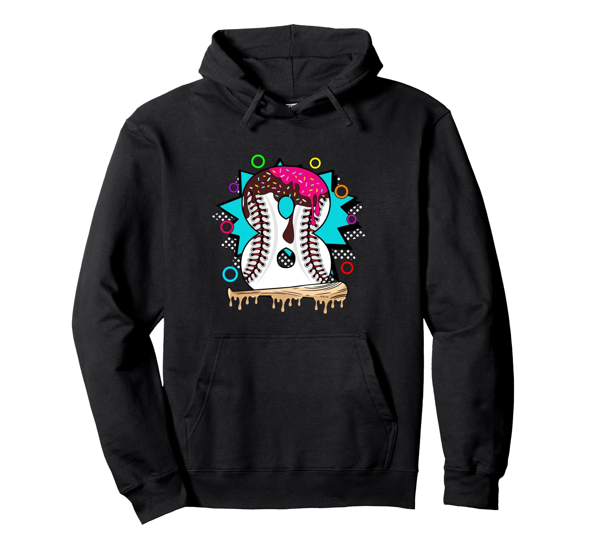 8Th Birthday Baseball Hoodie - Aesthetic Graphic Men Women - T-Shirt, Sweatshirt, Hoodie