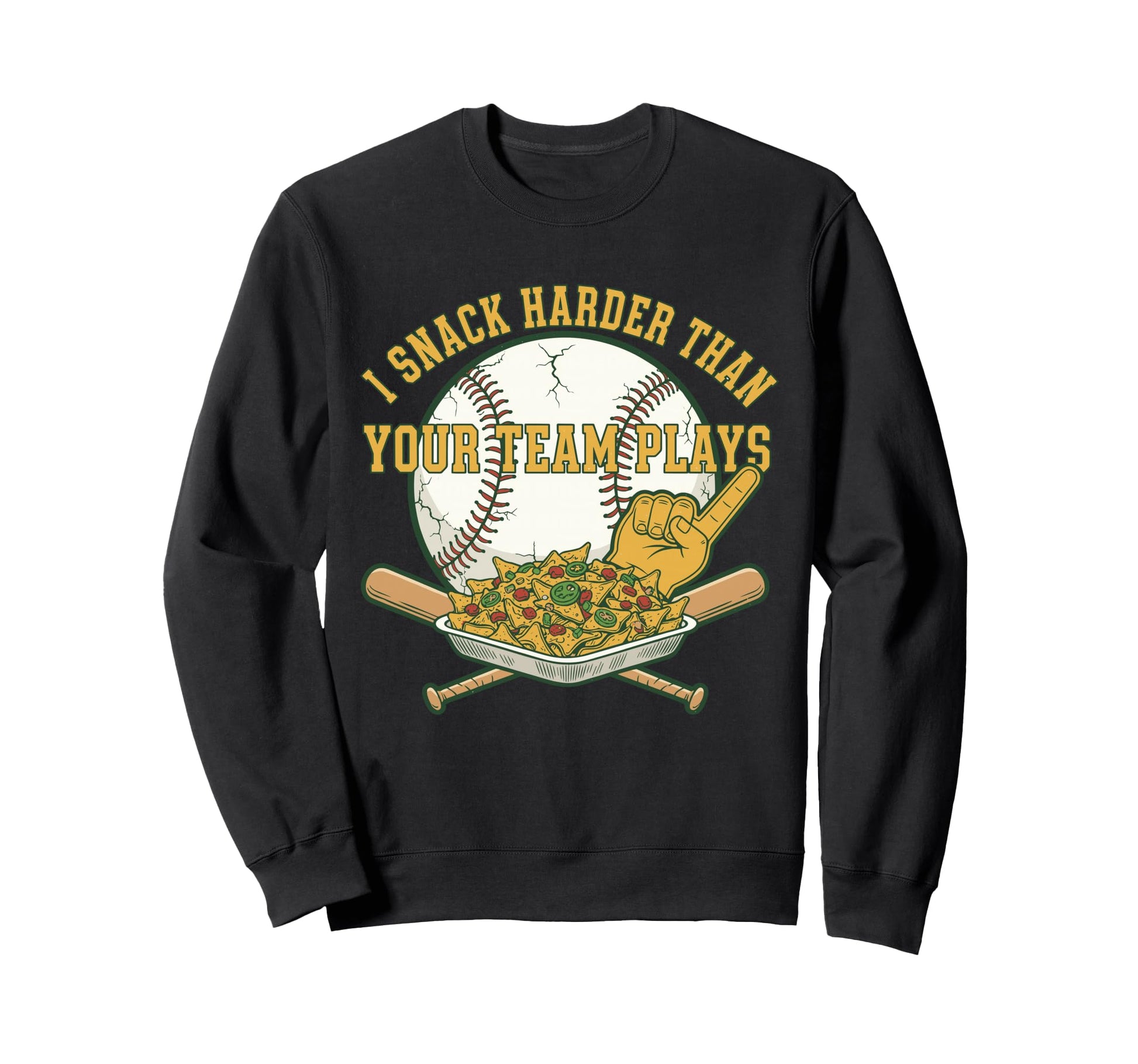 Baseball Nachos Sports Fan Team Plays Sweatshirt - Trendy Graphic Unisex - T-Shirt, Sweatshirt, Hoodie