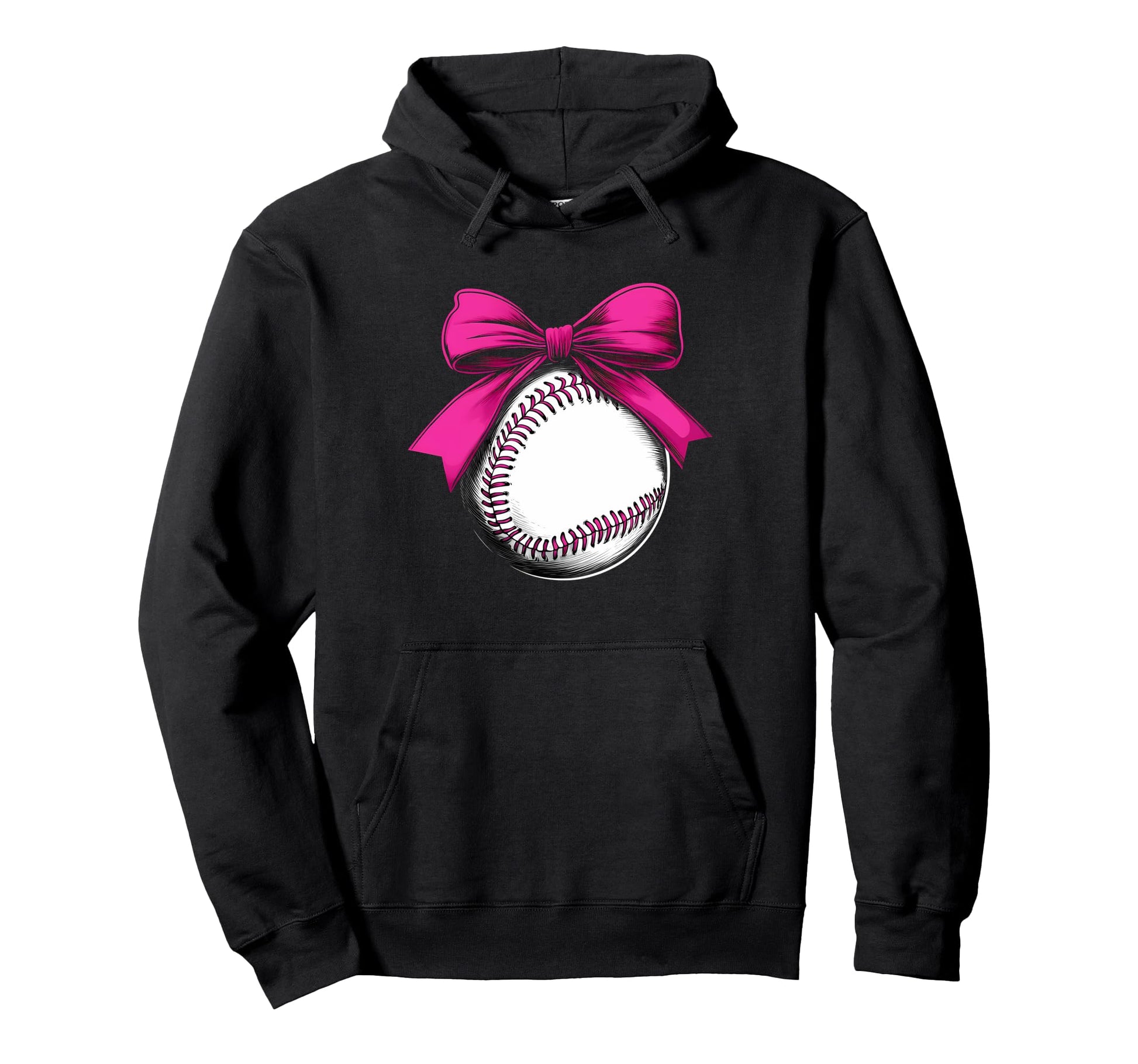 Baseball Coquette Bow Baseball Mom Hoodie - Custom Art Print Men Women - T-Shirt, Sweatshirt, Hoodie
