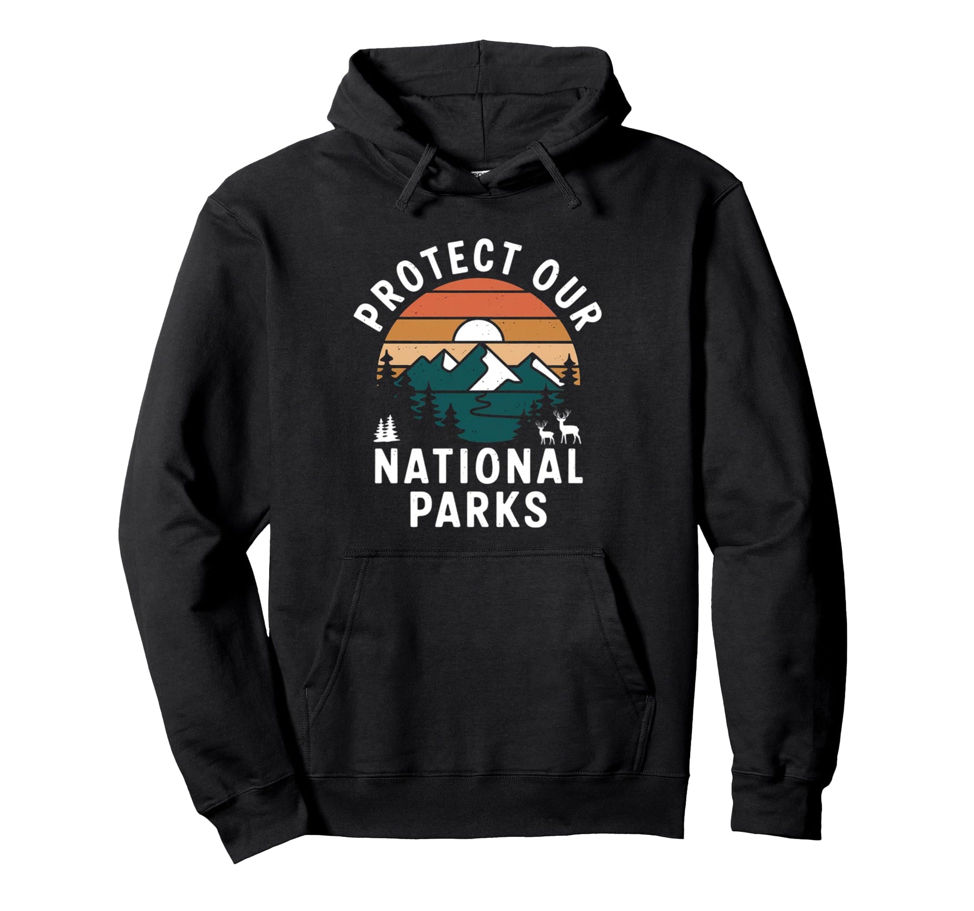 Camping Protects Our National Parks Hoodie - Graphic Print Men Women - T-Shirt, Sweatshirt, Hoodie