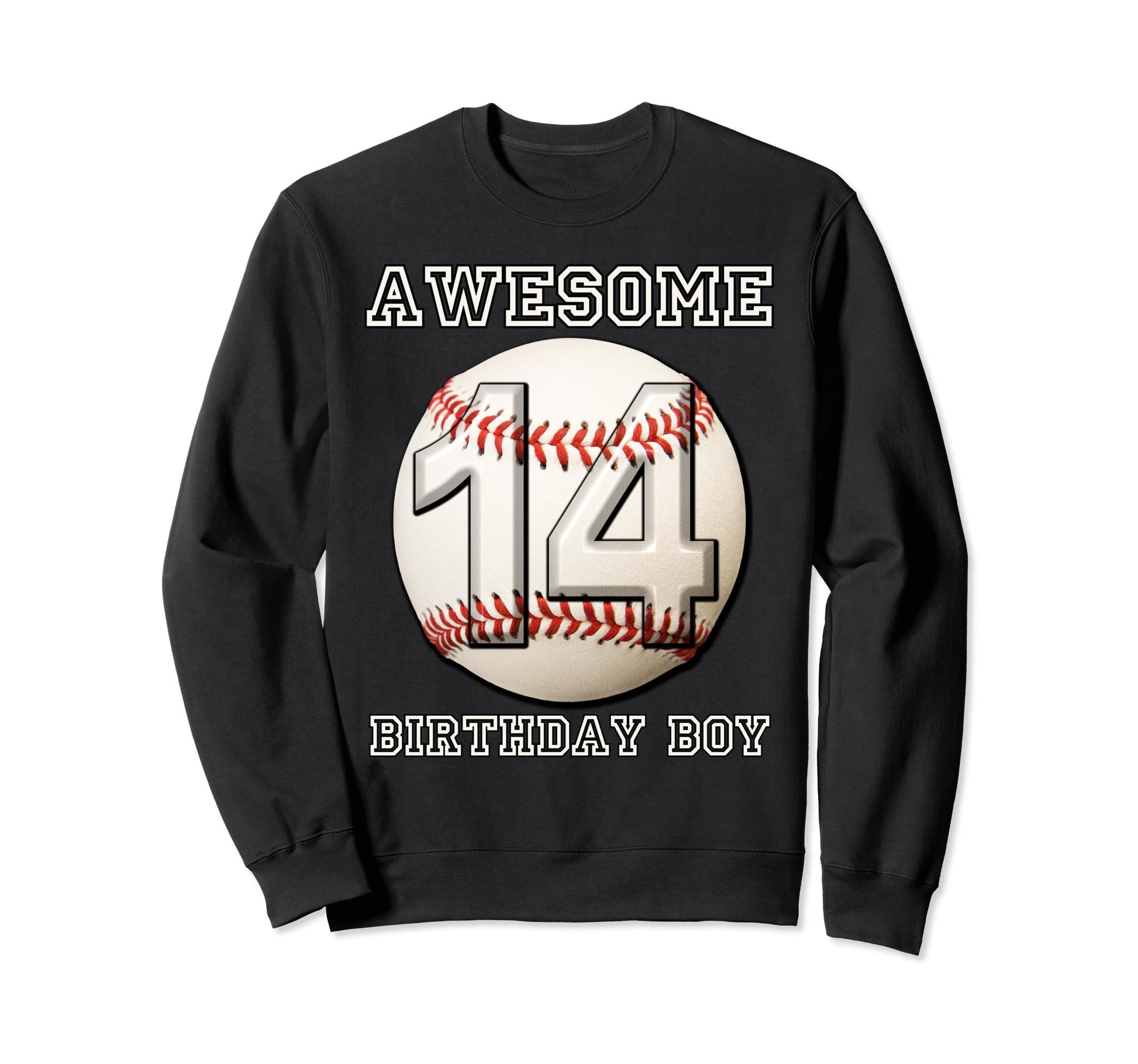 14 Years Old Baseball Themed 14Th Sweatshirt - Trendy Graphic for Adults - T-Shirt, Sweatshirt, Hoodie