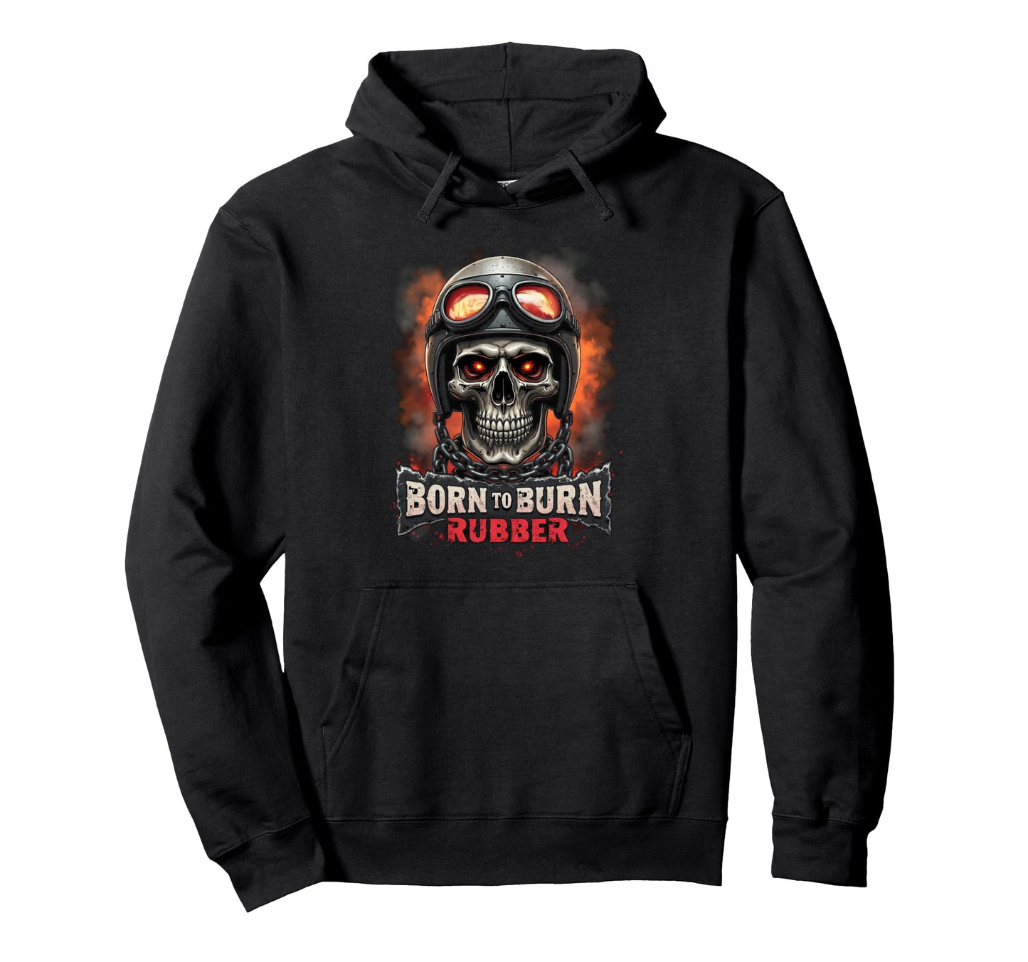 Skull Helmet Gear Punk Rock Biker Hoodie - Unique Graphic for Adults - T-Shirt, Sweatshirt, Hoodie