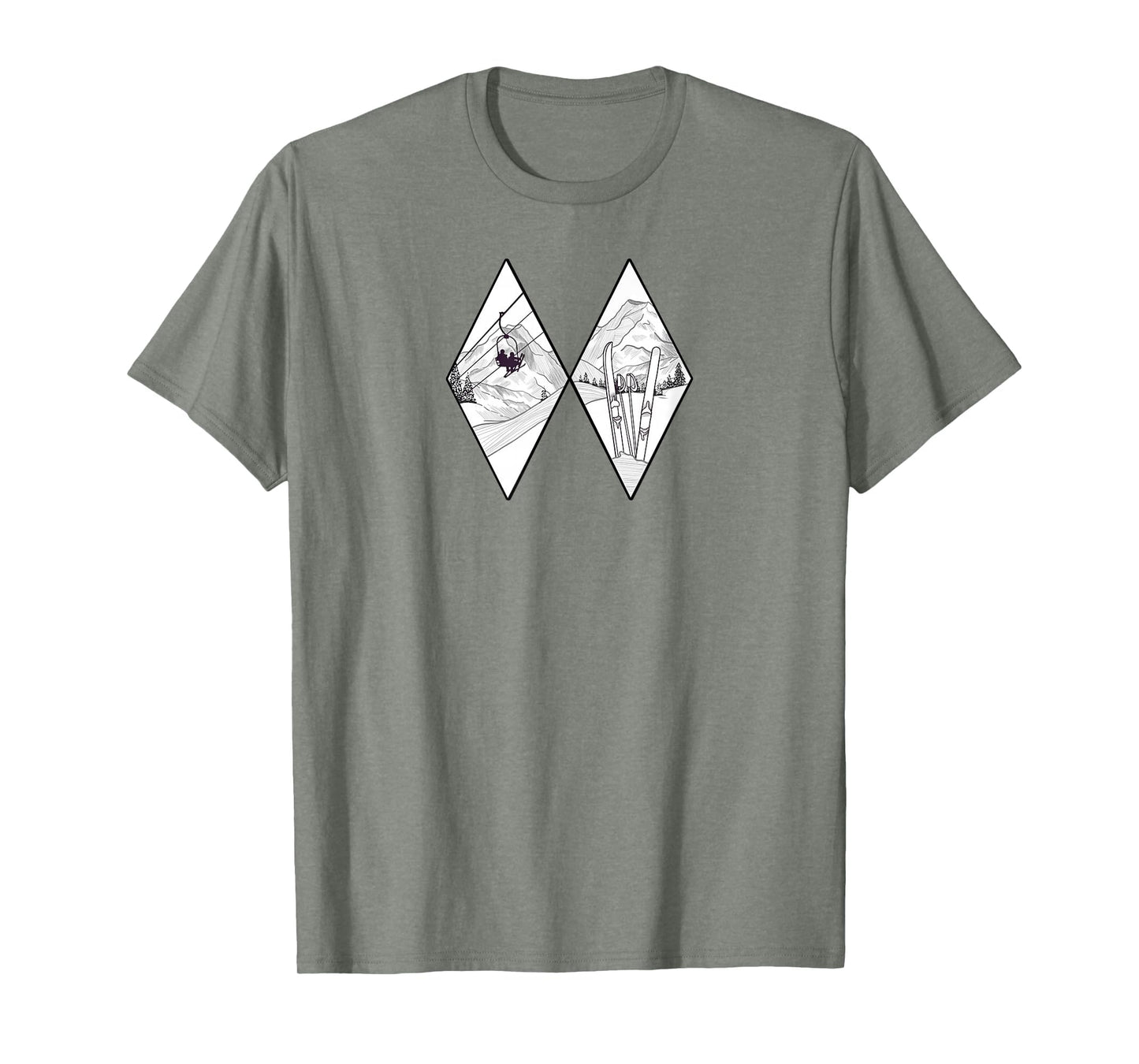 Difficult Run Marker Ski Snowboard Ski T-Shirt - Unique Graphic for Adults - T-Shirt, Sweatshirt, Hoodie