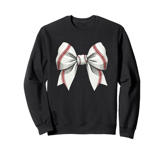 Baseball Coquette Bow Baseball Mom Sweatshirt - Custom Art Print Men Women - T-Shirt, Sweatshirt, Hoodie