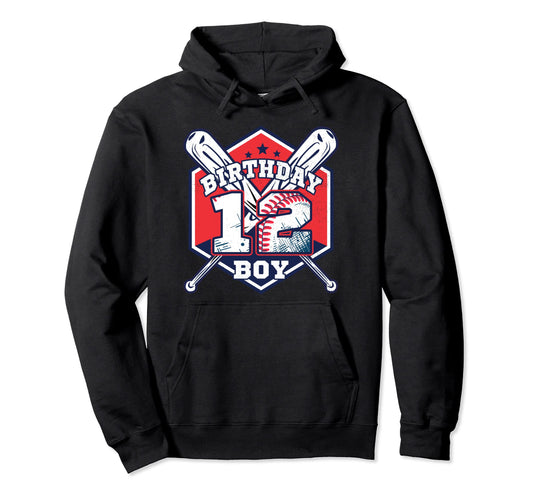 12 Years Old 12Th Baseball Birthday Hoodie - Trendy Graphic Men Women - T-Shirt, Sweatshirt, Hoodie