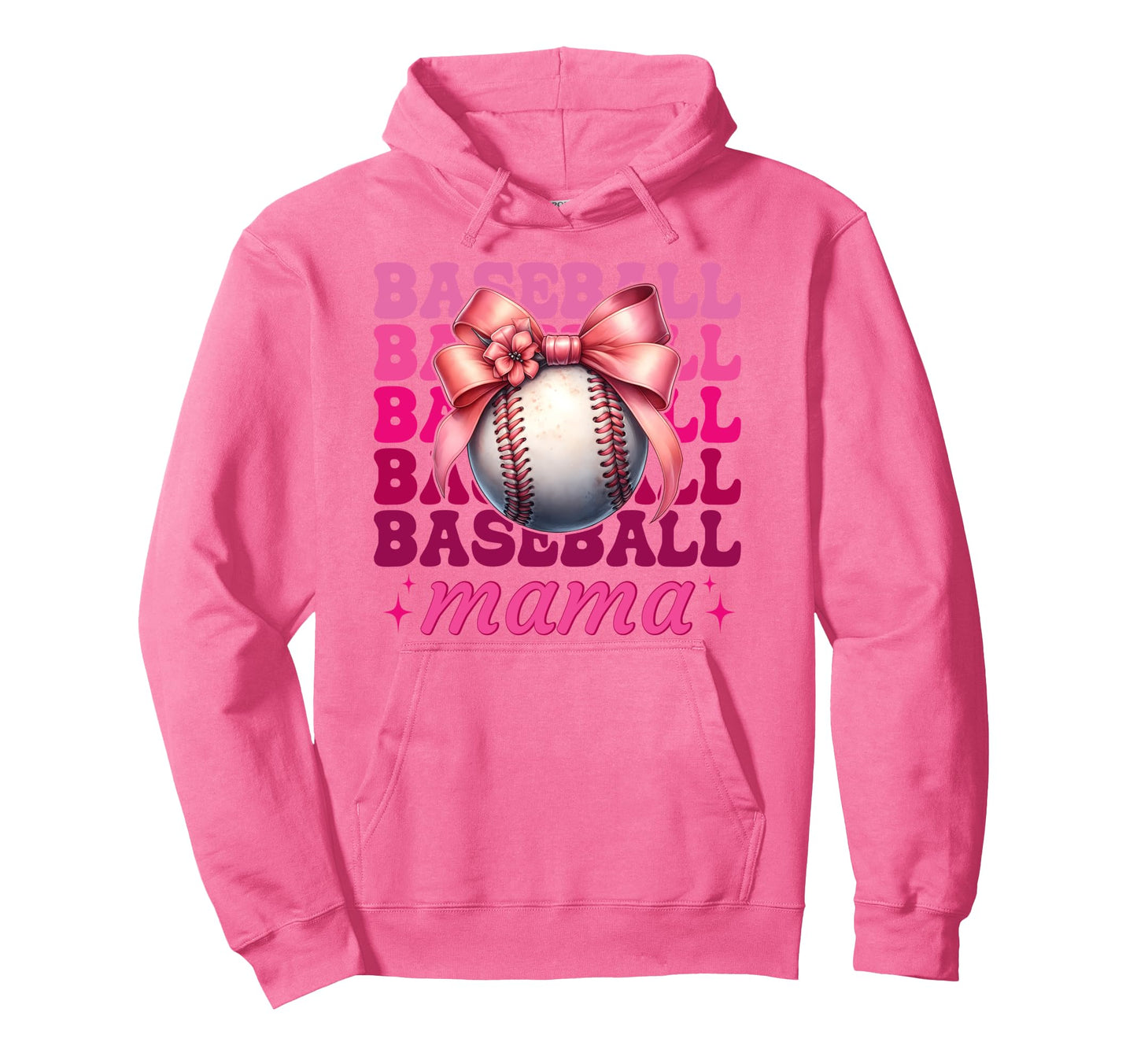 Baseball Mama Baseball Mom Mothers Day Hoodie - Trendy Graphic for Adults - T-Shirt, Sweatshirt, Hoodie