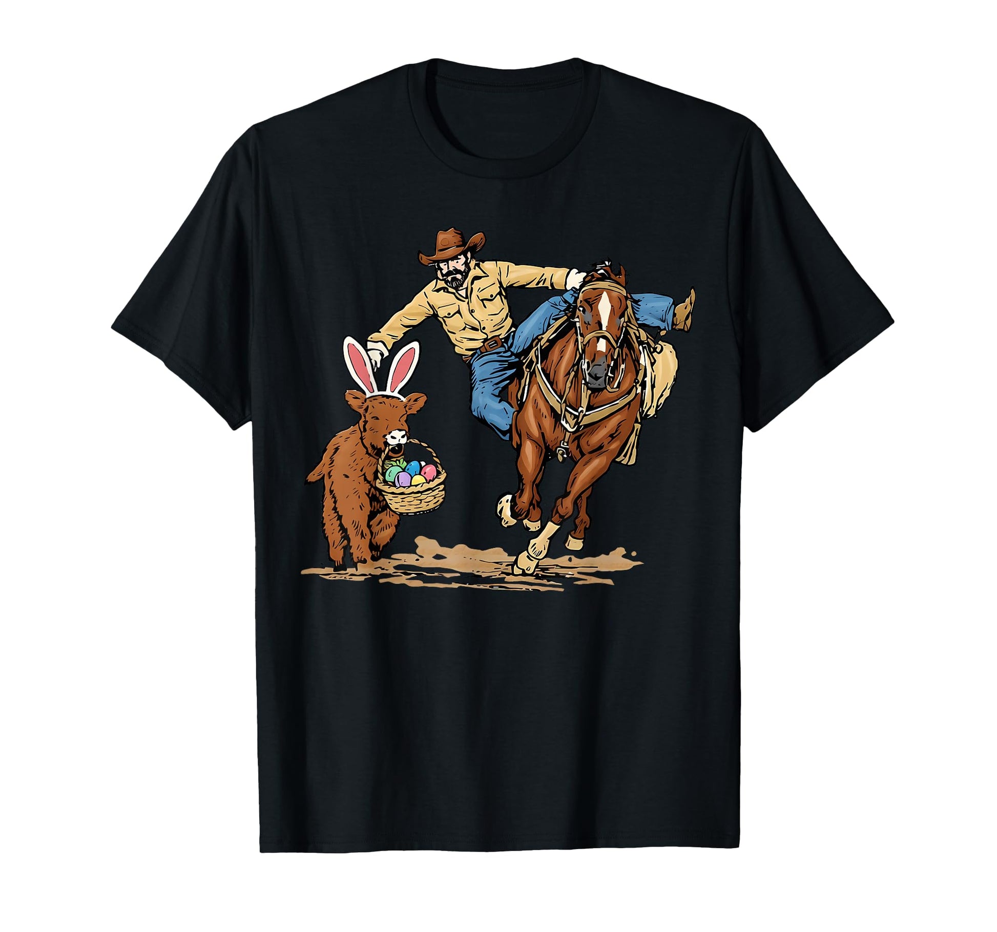 Easter Cowboy Rodeo Bunny Ears Egg T-Shirt - Aesthetic Graphic Unisex - T-Shirt, Sweatshirt, Hoodie