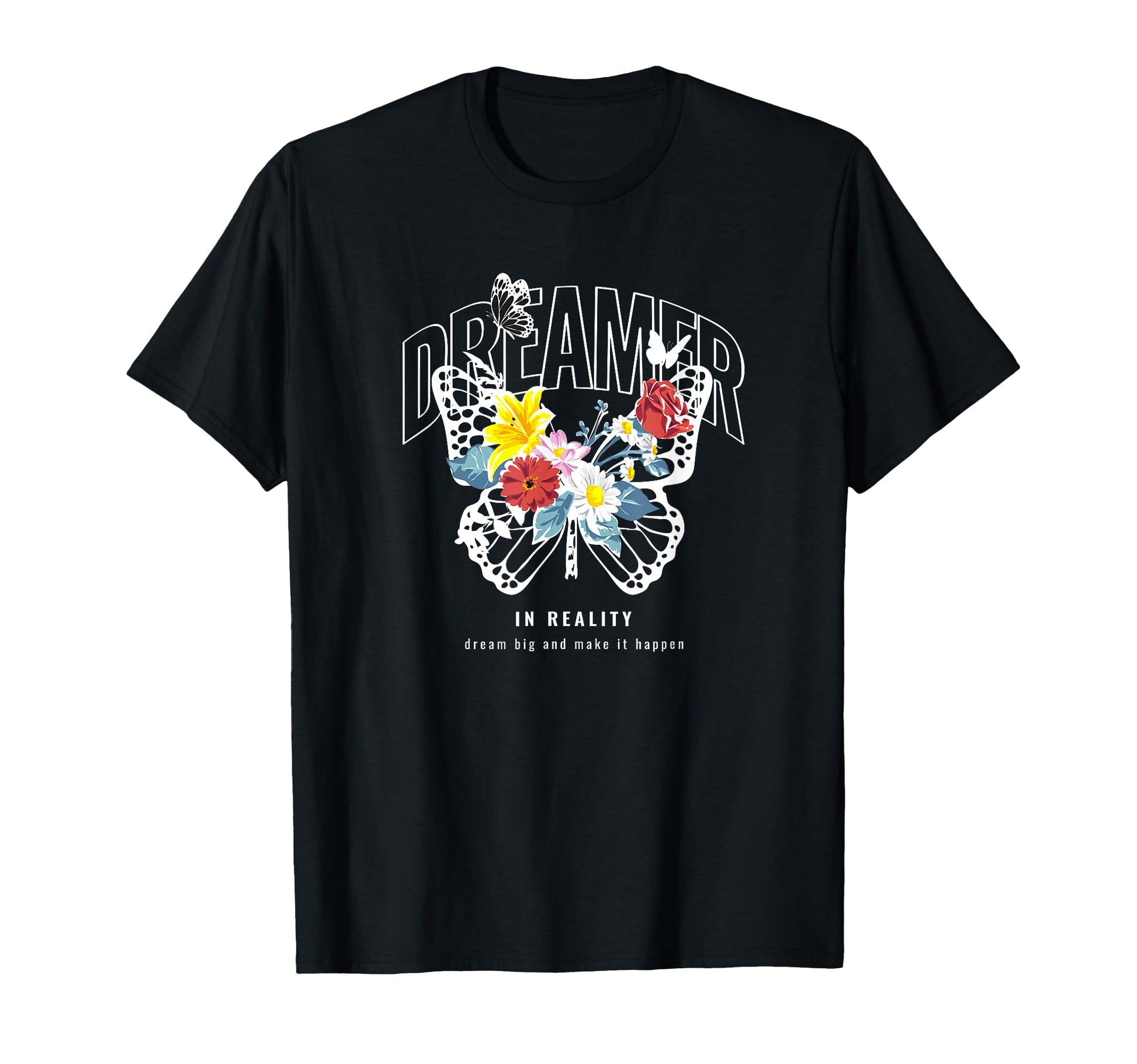 Butterfly Dreamer Y2K Grunge Aesthetic T-Shirt - Graphic Print Unisex - T-Shirt, Sweatshirt, Hoodie