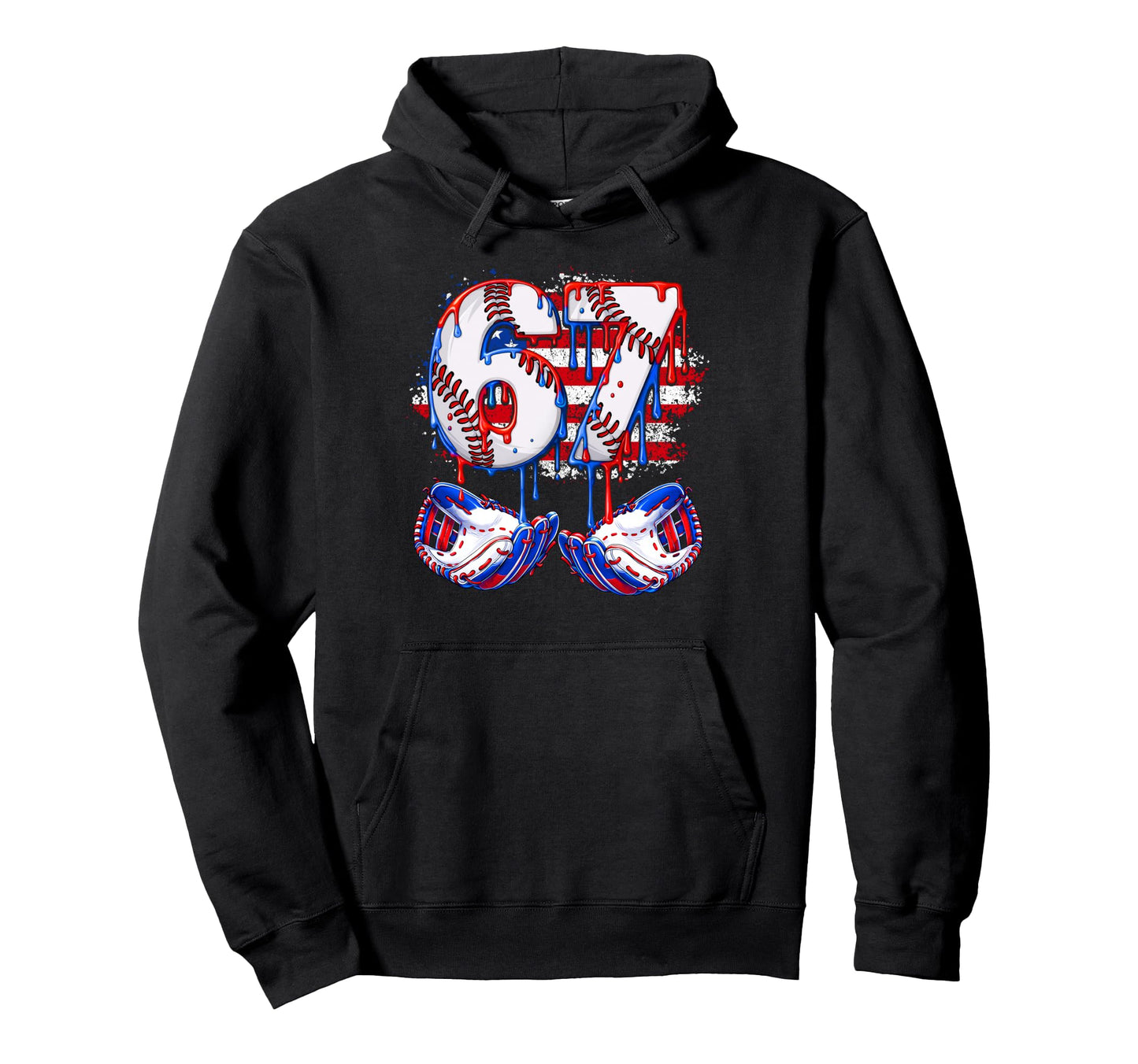 4Th July 67 Meme Six Seven Baseball Hoodie - Fun Novelty Design Unisex - T-Shirt, Sweatshirt, Hoodie