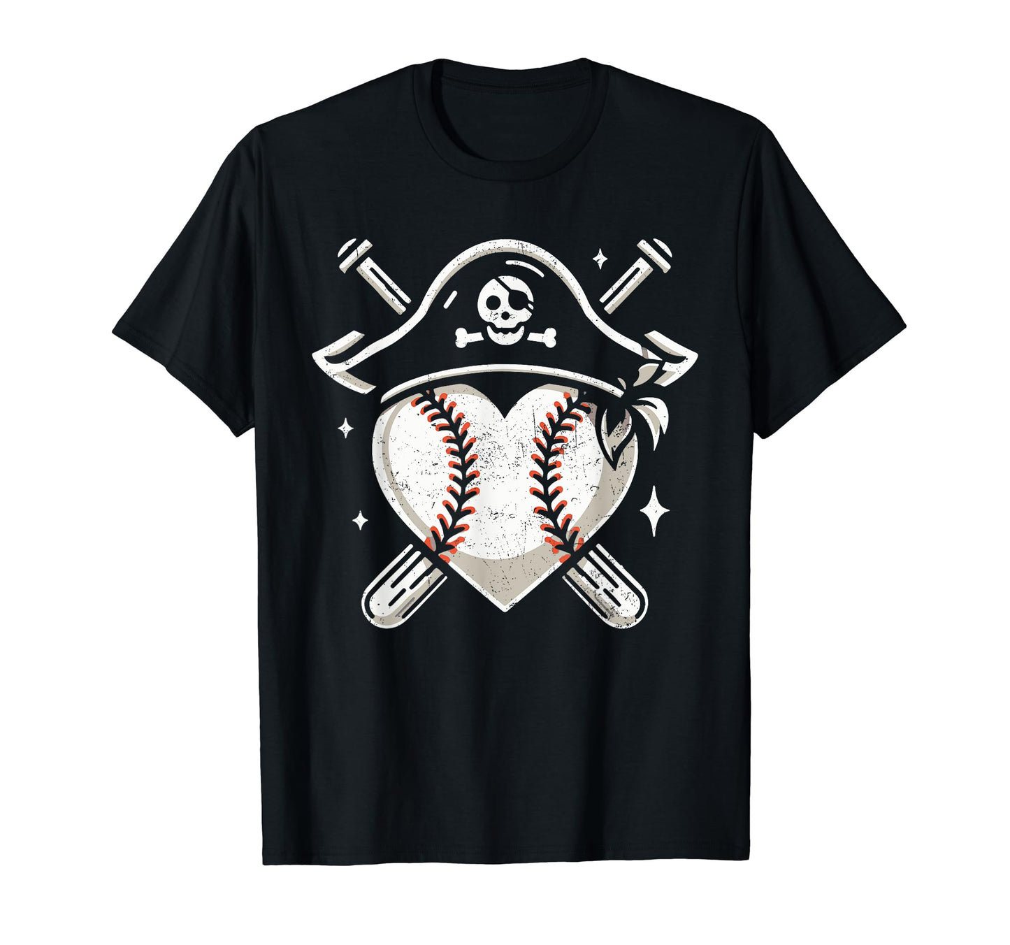 Baseball Pirate Hat Buccaneer Baseball T-Shirt - Novelty Apparel Unisex - T-Shirt, Sweatshirt, Hoodie