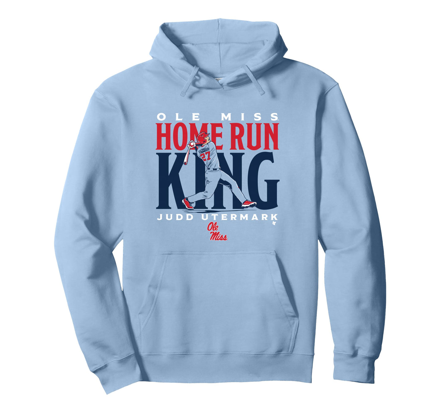 Judd Utermark Home Run King Ole Miss Rebels Hoodie - Graphic Print Unisex - T-Shirt, Sweatshirt, Hoodie