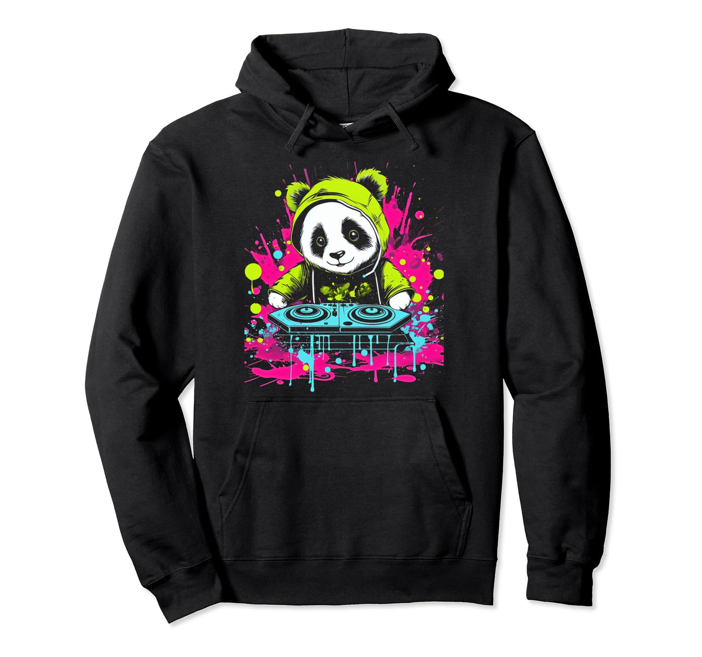 Kawaii Panda Dj Japanese Edm Y2K Hoodie - Streetwear Style Men Women - T-Shirt, Sweatshirt, Hoodie