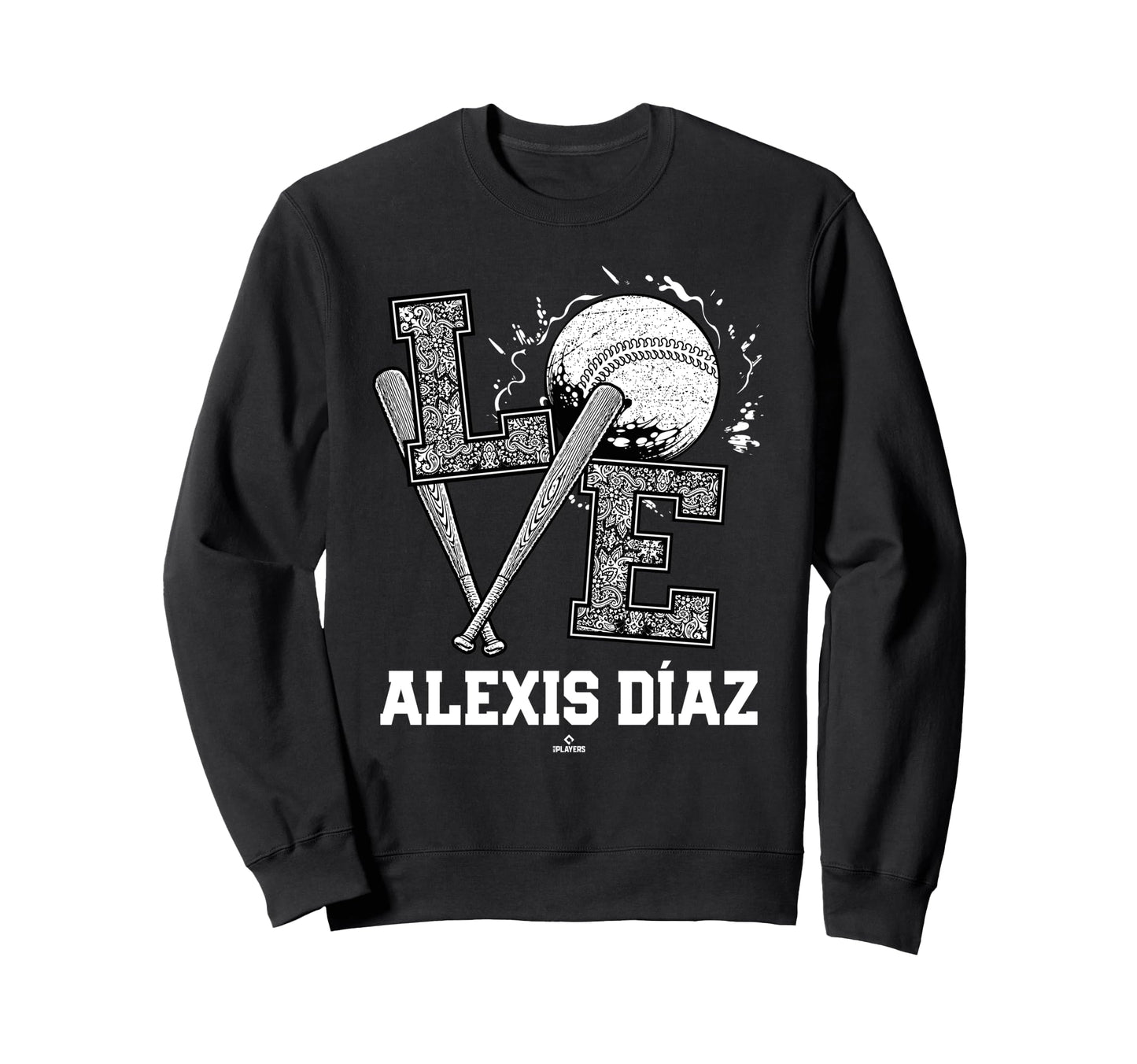 Distressed Baseball Love Alexis Sweatshirt - Aesthetic Graphic for Adults - T-Shirt, Sweatshirt, Hoodie