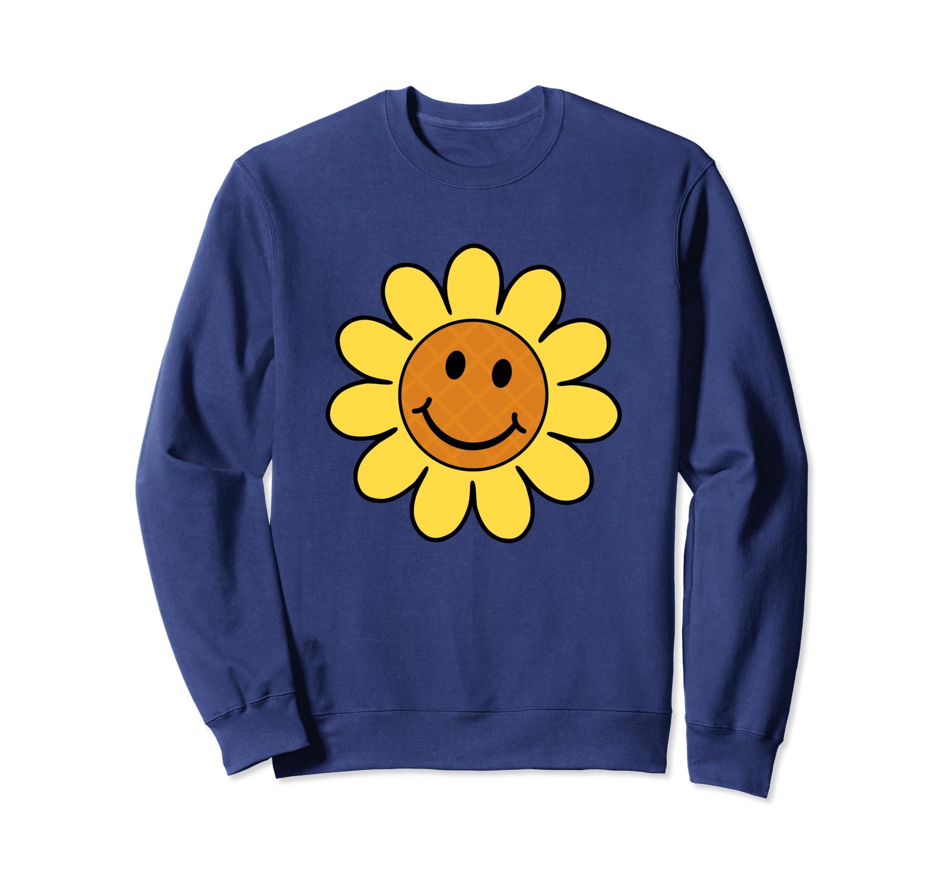 Sunflower Happy Face Smile Face Sweatshirt - Aesthetic Graphic Men Women - T-Shirt, Sweatshirt, Hoodie