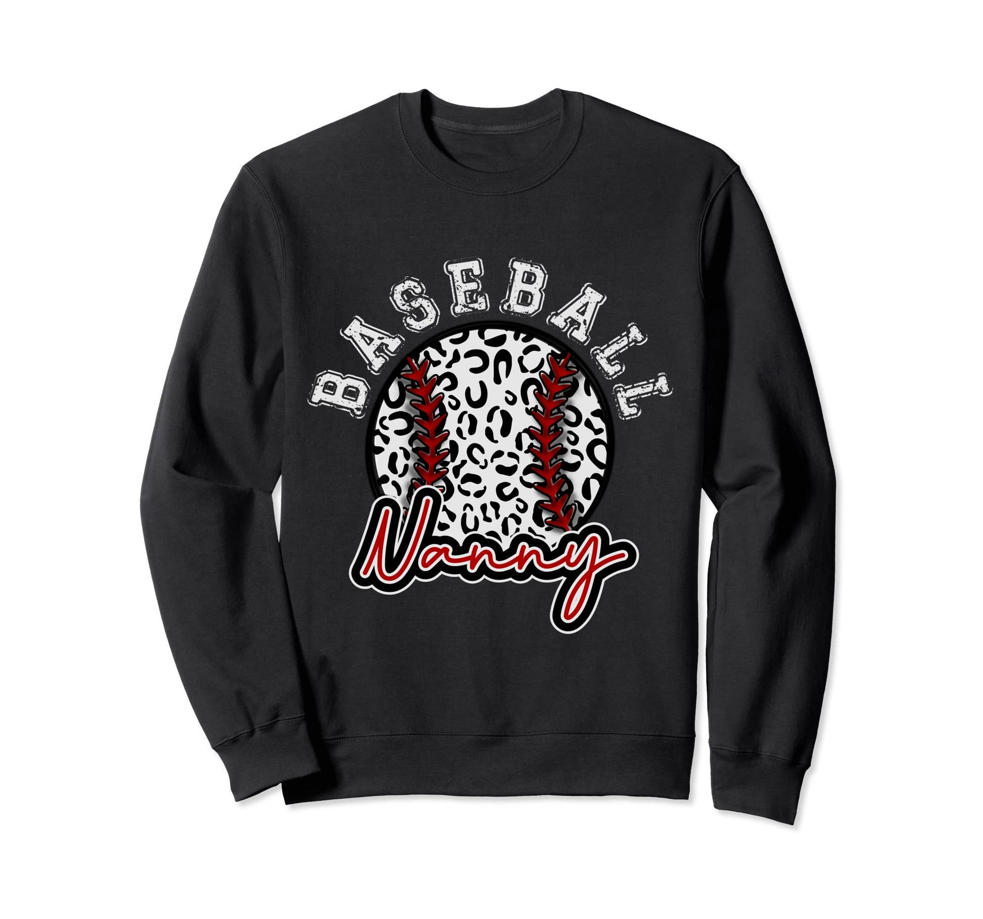 Leopard Cheetah Baseball Nanny Sweatshirt - Custom Art Print Men Women - T-Shirt, Sweatshirt, Hoodie