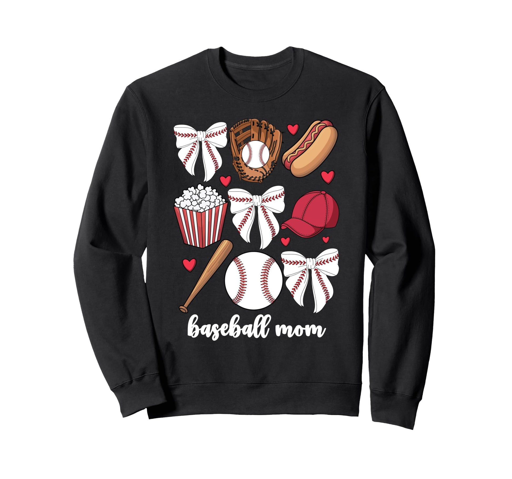 Baseball Coquette Bow Game Day Sweatshirt - Minimalist Print Men Women - T-Shirt, Sweatshirt, Hoodie