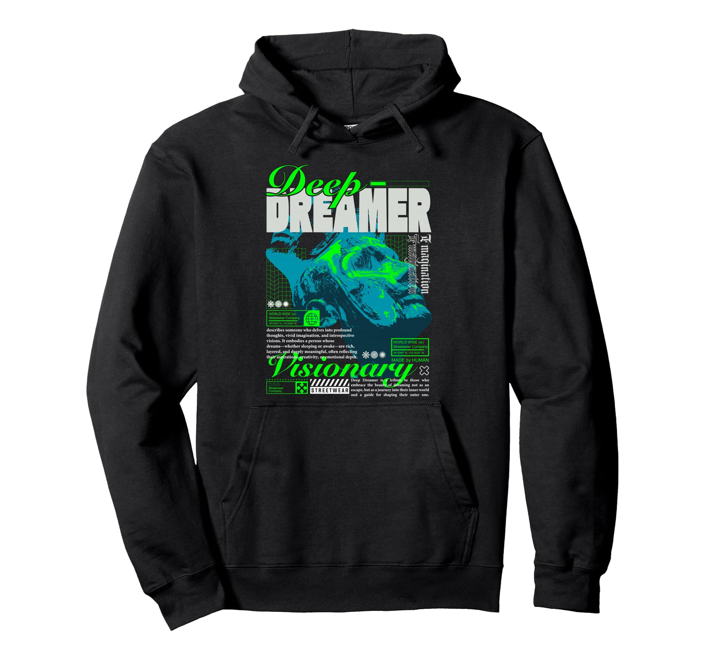 Y2K Dreamer Bold Urban Graffiti Hoodie - Streetwear Style for Adults - T-Shirt, Sweatshirt, Hoodie