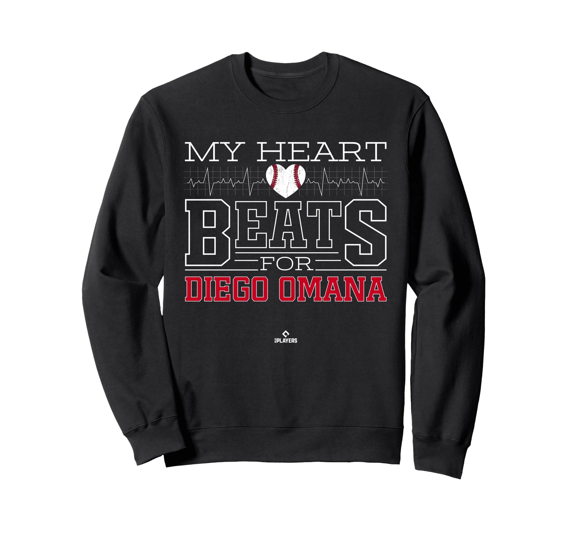 My Heart Beats Diego Omana Prospect Sweatshirt - Unique Graphic Men Women - T-Shirt, Sweatshirt, Hoodie
