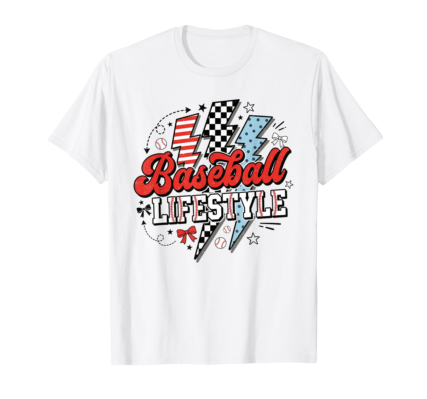 Baseball Lifestyle Lightning Bolts T-Shirt - Aesthetic Graphic Men Women - T-Shirt, Sweatshirt, Hoodie