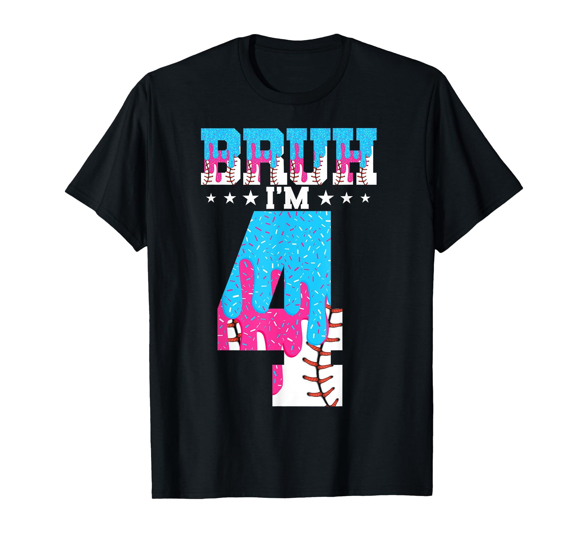 Bruh 4Th Birthday Baseball Ice Cream T-Shirt - Streetwear Style for Adults - T-Shirt, Sweatshirt, Hoodie