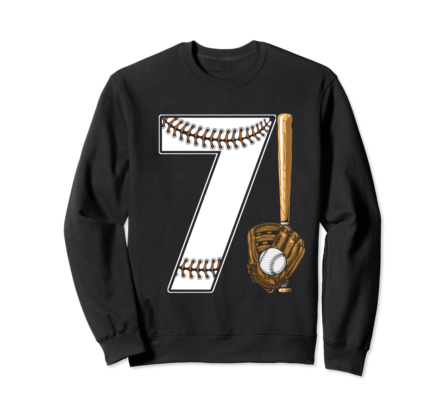 Baseball Birthday 7Th Birthday Party Sweatshirt - Graphic Print Men Women - T-Shirt, Sweatshirt, Hoodie