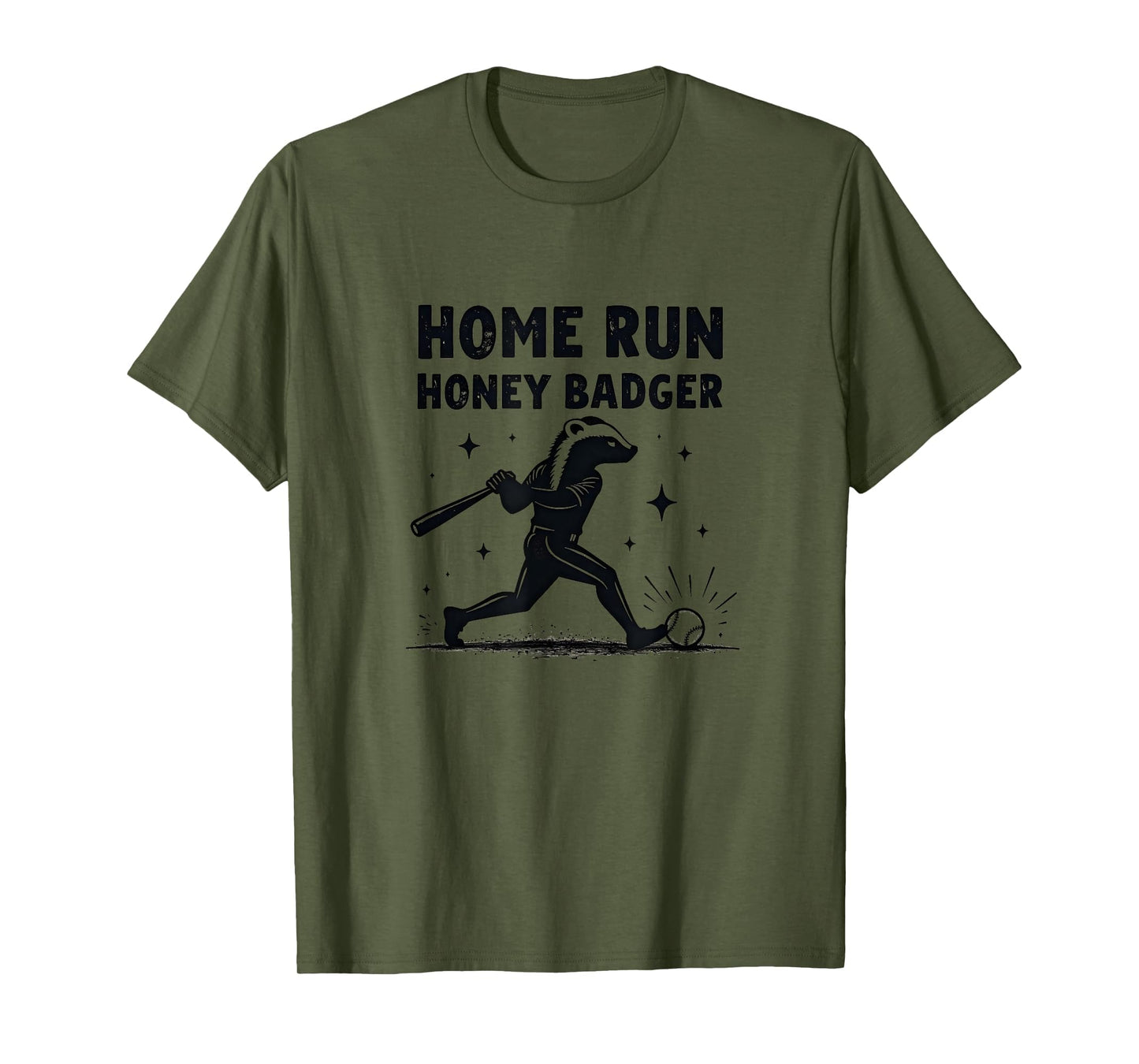 Home Run Honey Badger Womens Baseball T-Shirt - Aesthetic Graphic Unisex - T-Shirt, Sweatshirt, Hoodie