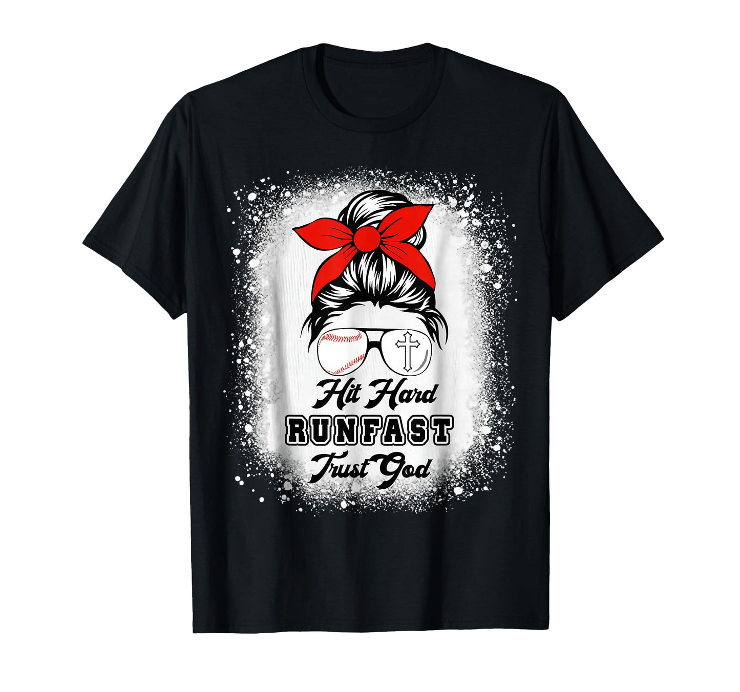 Christian Baseball Hit Hard Run Fast T-Shirt - Custom Art Print Men Women - T-Shirt, Sweatshirt, Hoodie