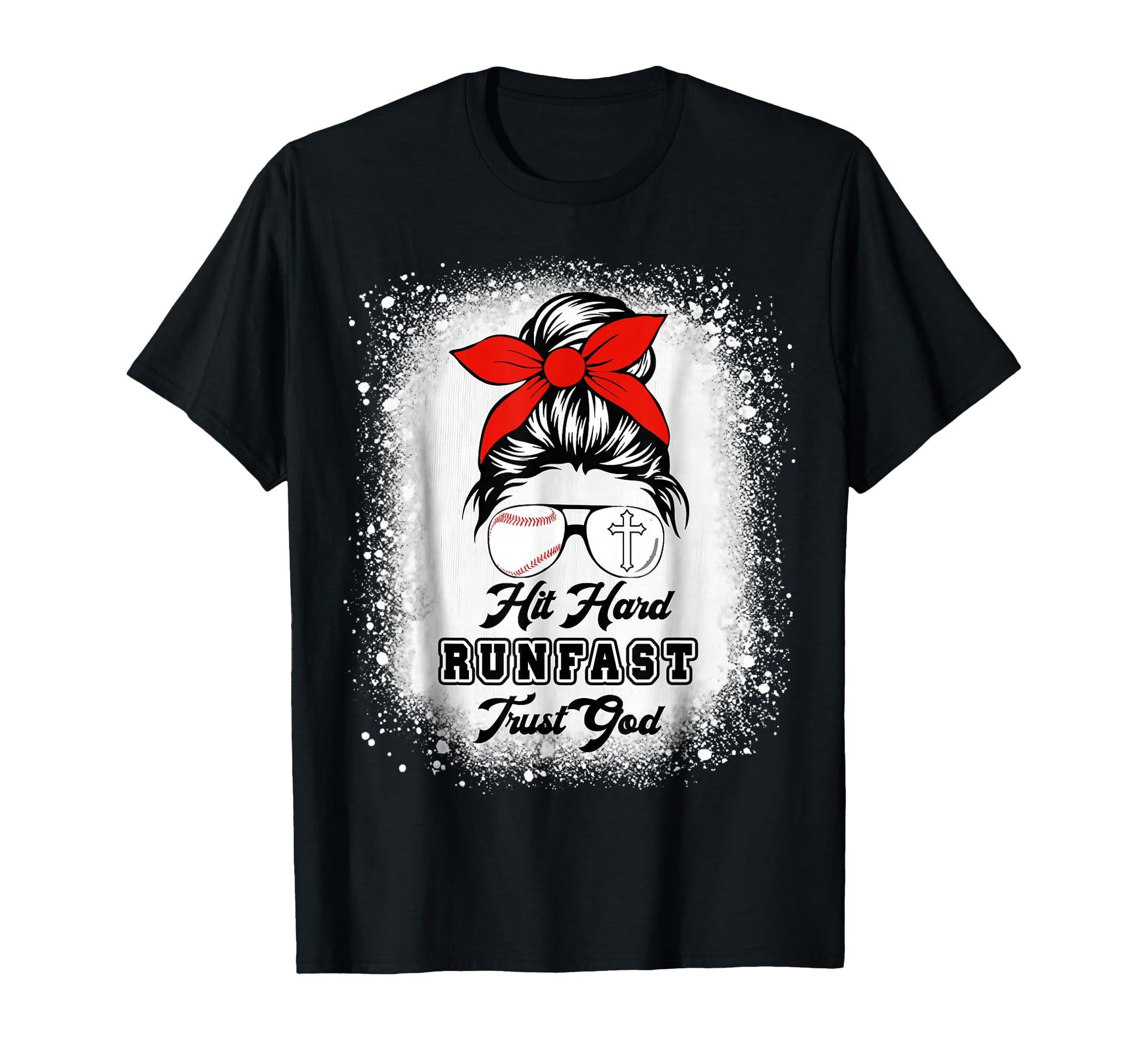 Christian Baseball Hit Hard Run Fast T-Shirt - Custom Art Print Men Women - T-Shirt, Sweatshirt, Hoodie