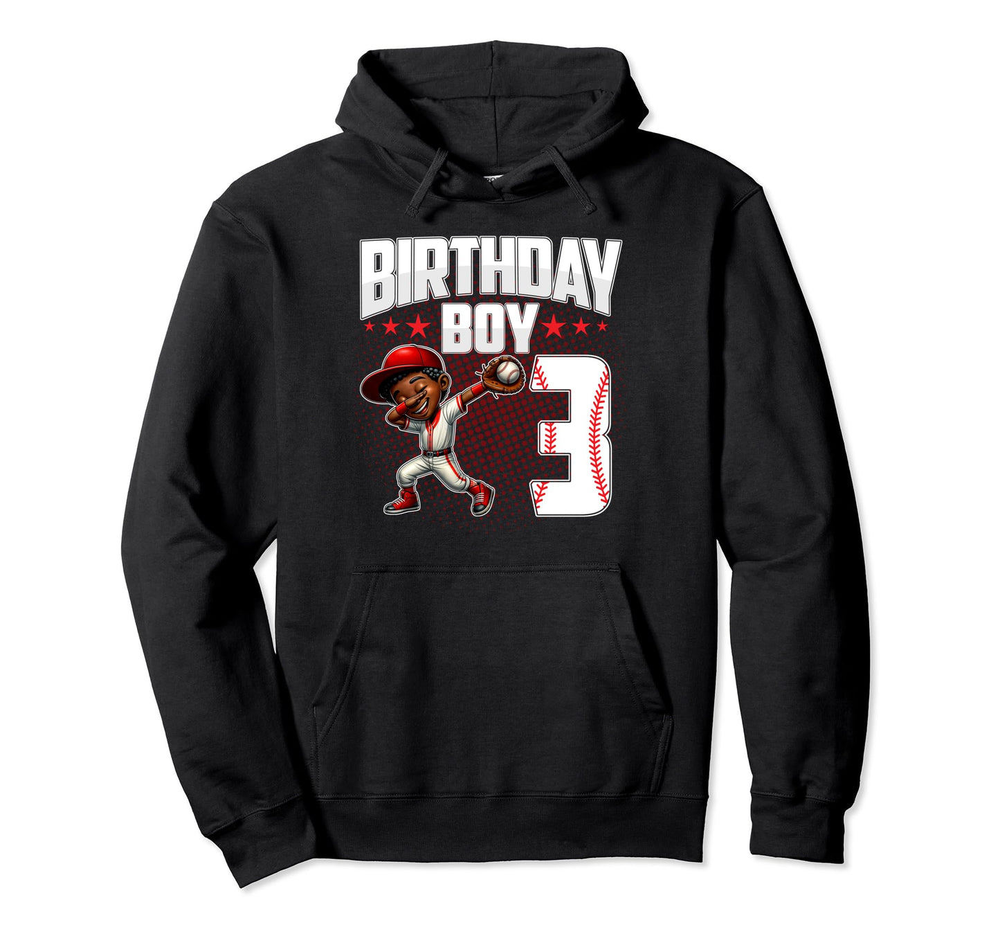 3Rd Birthday Baseball Dabbing 3 Hoodie - Aesthetic Graphic for Adults - T-Shirt, Sweatshirt, Hoodie