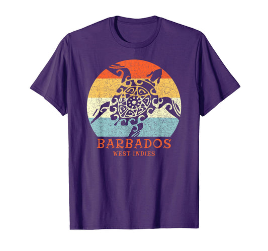 Barbados West Indies Tribal Turtle T-Shirt - Fun Novelty Design Unisex - T-Shirt, Sweatshirt, Hoodie