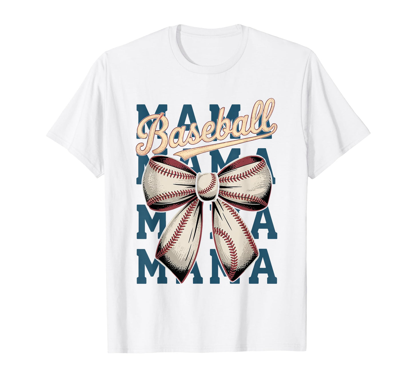 Baseball Mama Coquette Bow Game Day T-Shirt - Novelty Apparel for Adults - T-Shirt, Sweatshirt, Hoodie