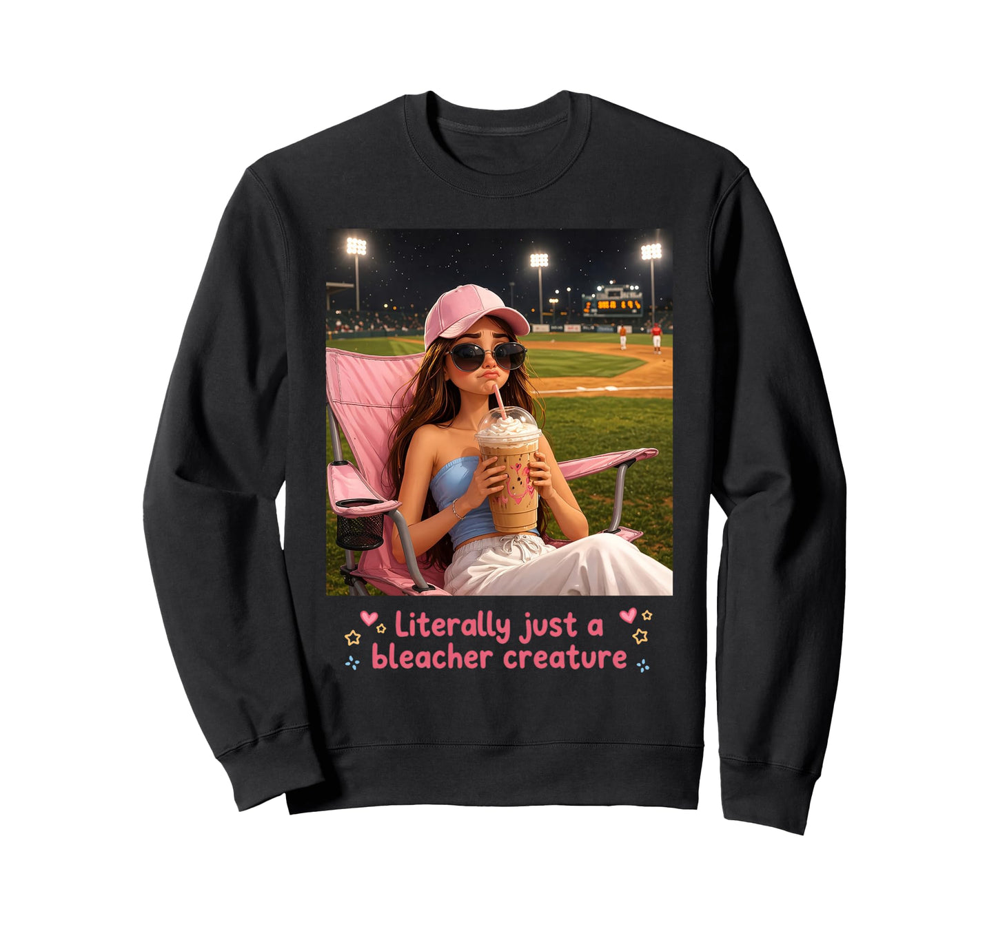 Literally Just Bleacher Creature Sweatshirt - Custom Art Print for Adults - T-Shirt, Sweatshirt, Hoodie