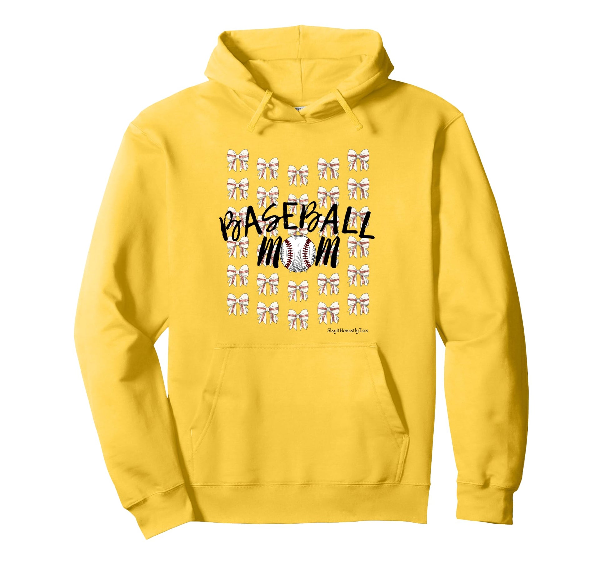 Coquette Baseball Bow Baseball Hoodie - Casual Everyday Wear Men Women - T-Shirt, Sweatshirt, Hoodie