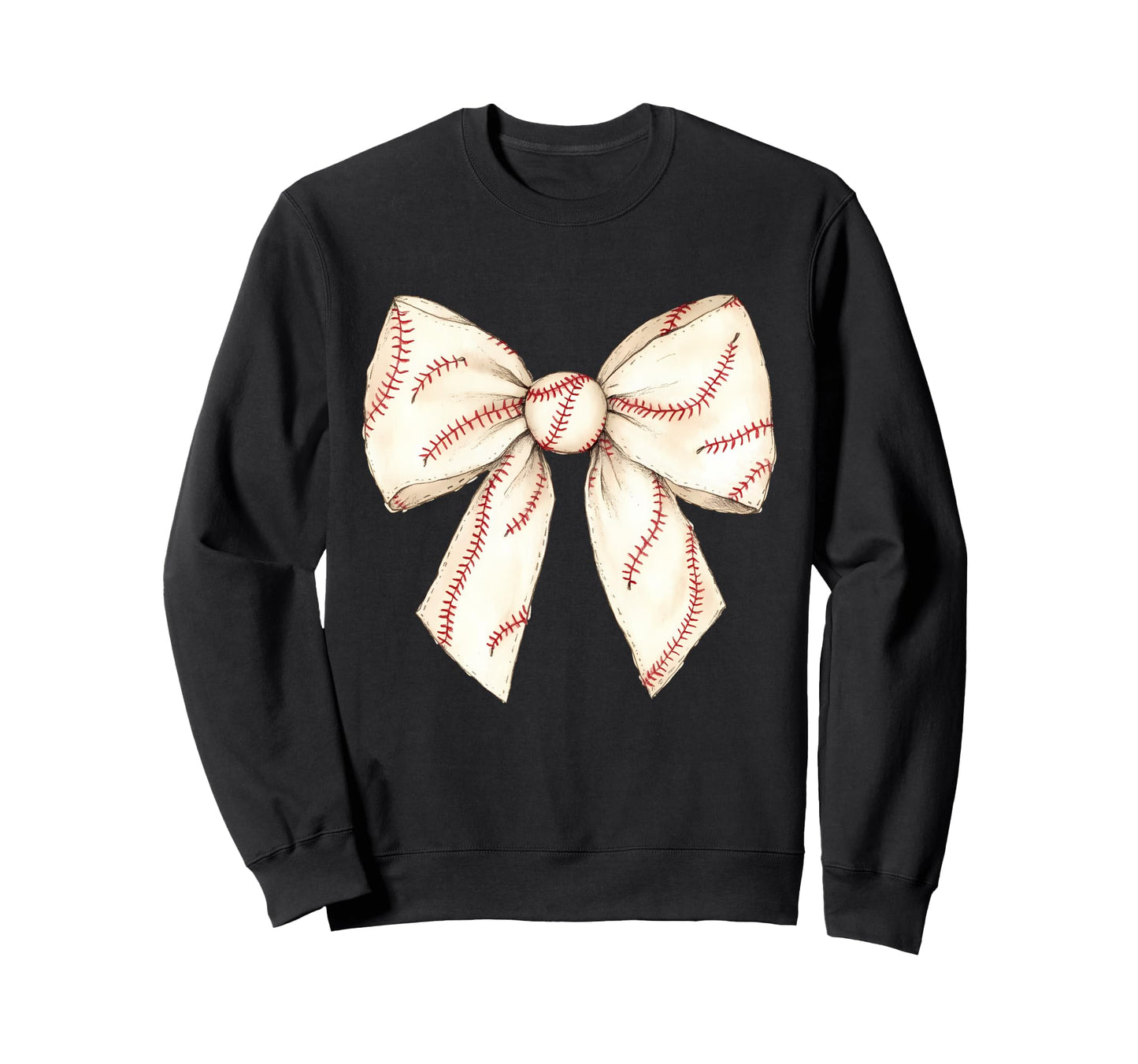 Baseball Coquette Bow Baseball Mom Sweatshirt - Graphic Print for Adults - T-Shirt, Sweatshirt, Hoodie