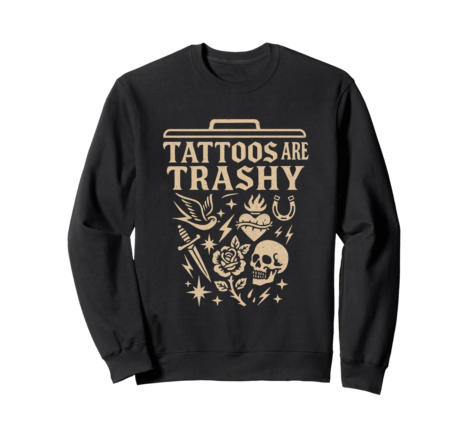 Funny Tattoo Meme Flash Art Joke Sweatshirt - Trendy Graphic for Adults - T-Shirt, Sweatshirt, Hoodie